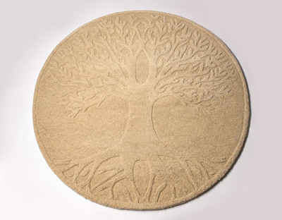 Teppich Handgetuftet mit Lebensbaum, LivingDesigns, rund
