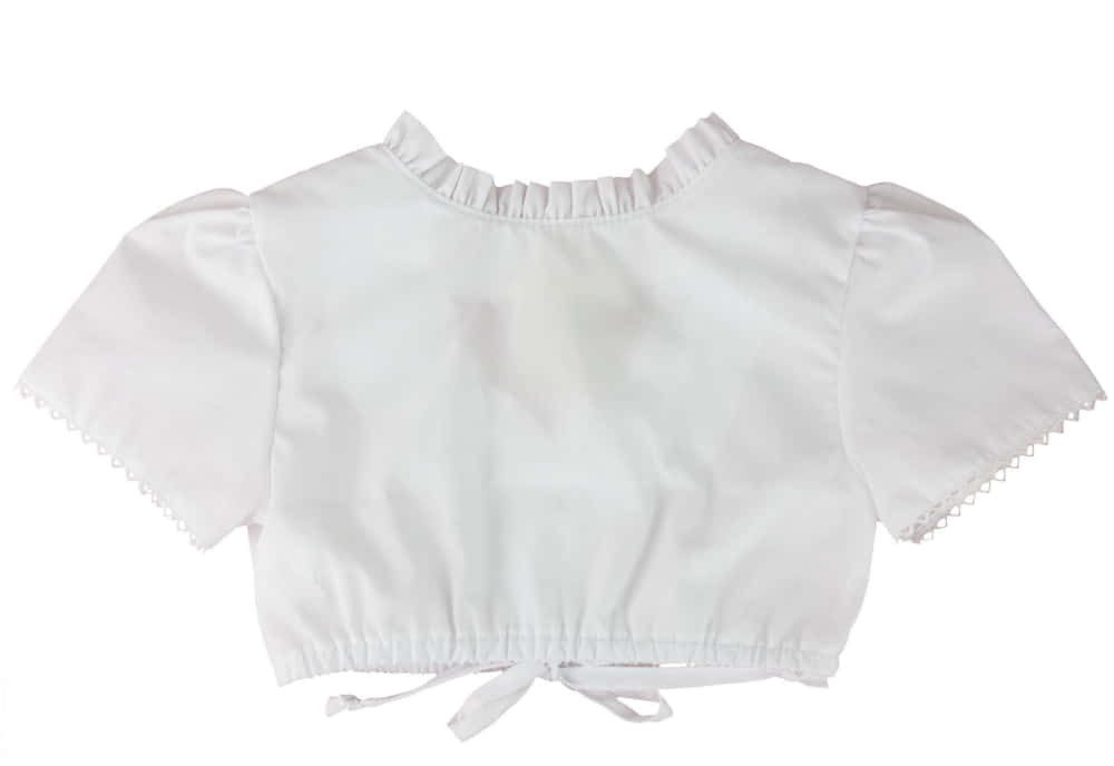 Isar-Trachten Dirndlbluse Dirndlbluse Mädchen weiß