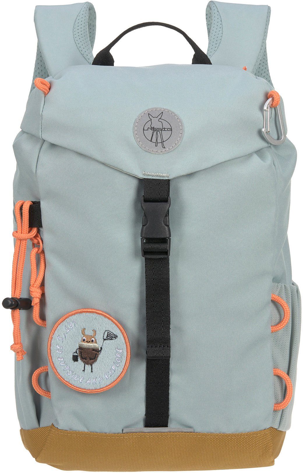 LÄSSIG Kinderrucksack Nature, Mini Outdoor Backpack, Light Blue, aus recycelten PET-Flaschen