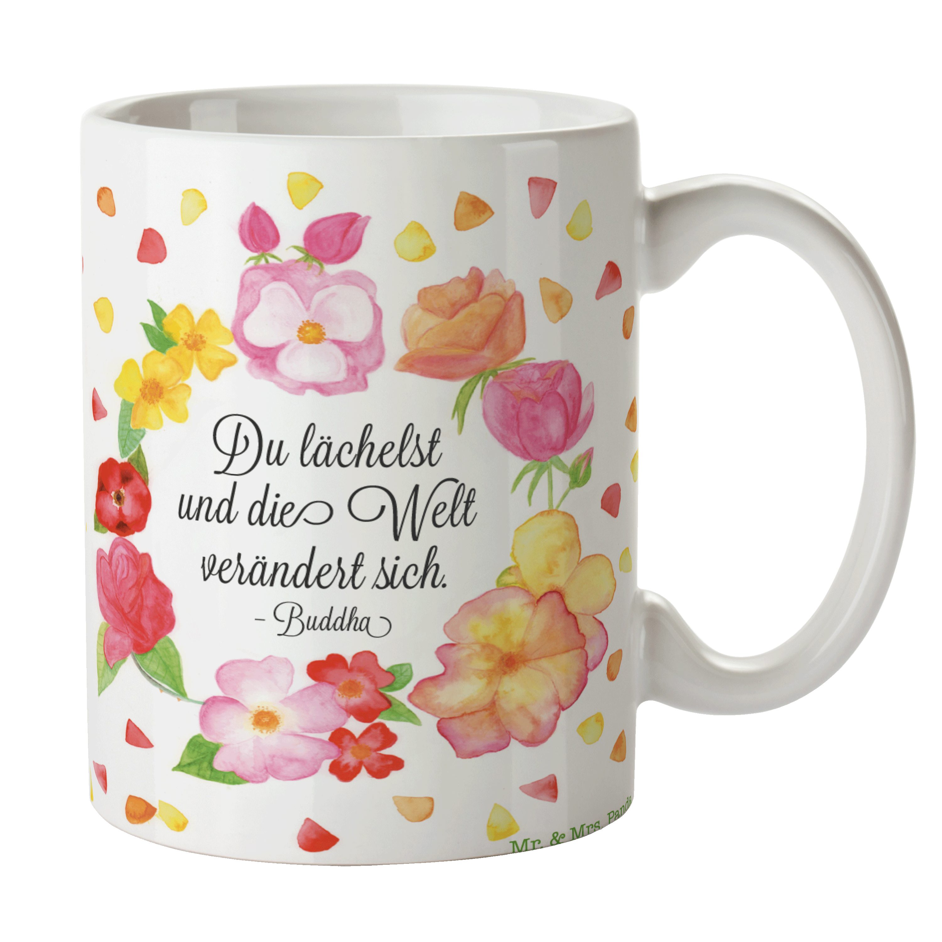 Mr. & Mrs. Panda Tasse »Du Lächelst Outdoor, positive Botschaft