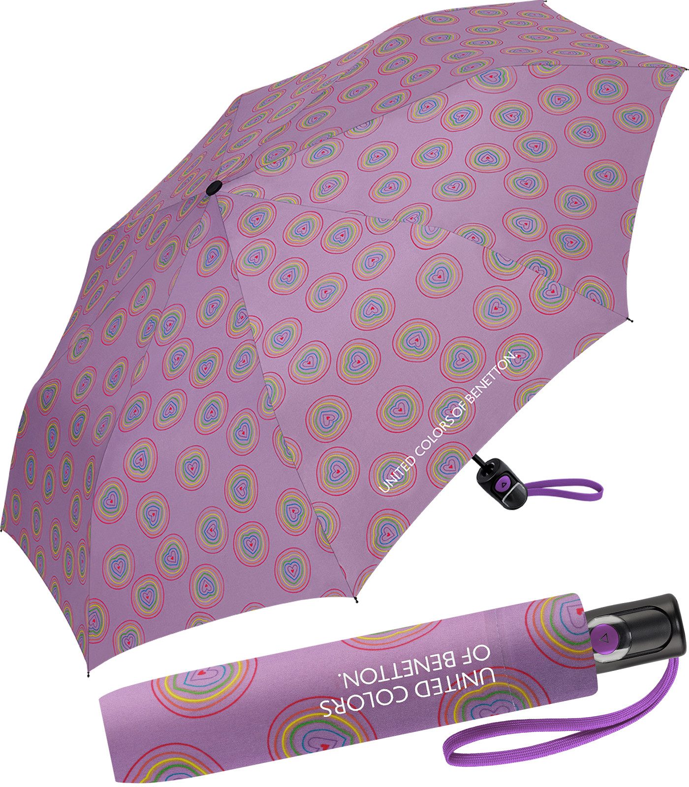 Taschenregenschirm für Damen mit Auf-Automatik FS 2026 Design