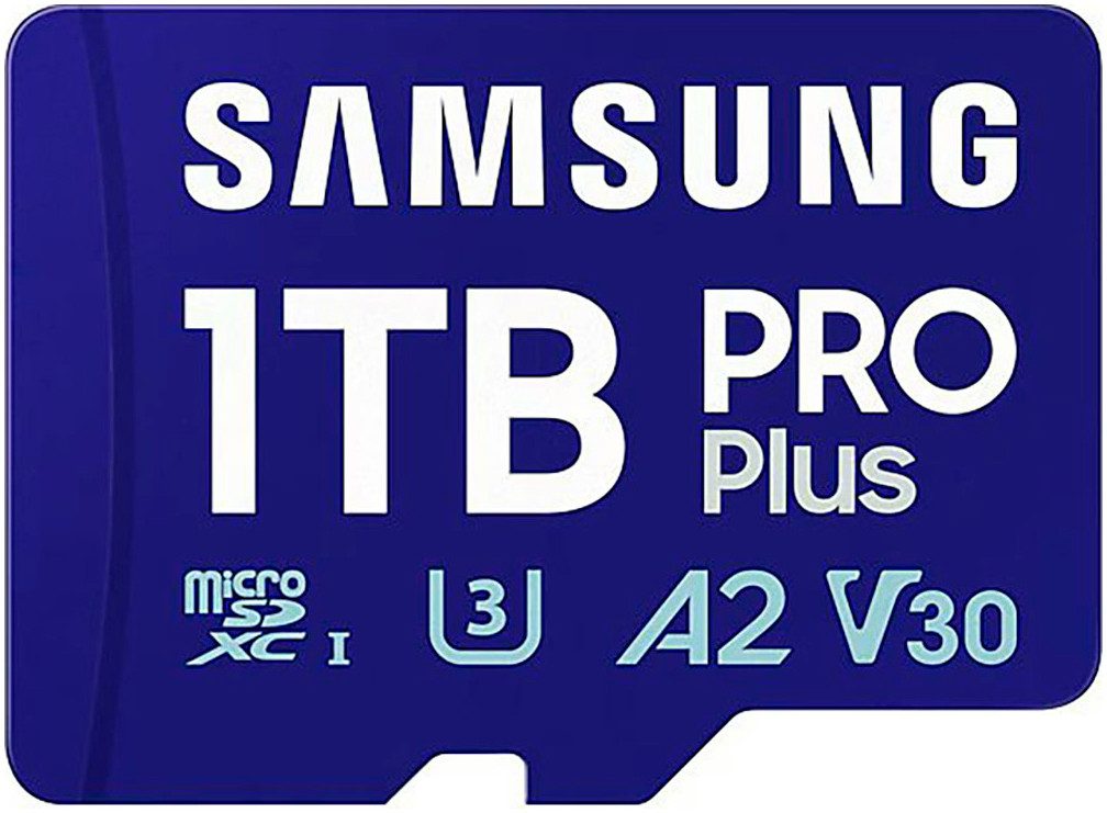 Samsung Pro Plus 1TB + USB-Kartenleser Speicherkarte (1000 GB, UHS Class 3, 180 MB/s Lesegeschwindigkeit)