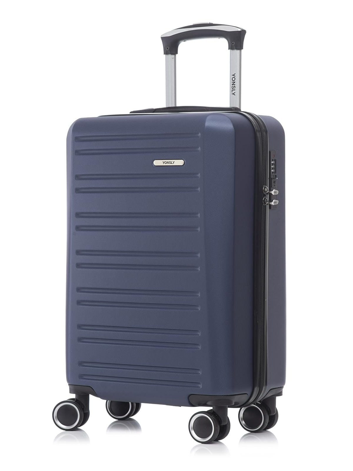 YONSLY Koffer Trolley Reisekoffer, Handgepäck Kabinenkoffer mit Zahlenschloss, 4 Rollen, Wasserabweisend Stoßfest Robust