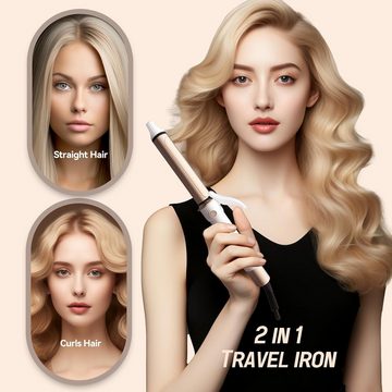 LESCOLTON Glätteisen 2 in 1, Haarglätter Große Locken 30MM, Digital Display100-230℃ Locken und Glätten Straight & Curl Multistyler