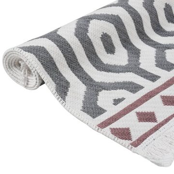 Teppich Grau 80x150 cm Baumwolle, furnicato, Rechteckig