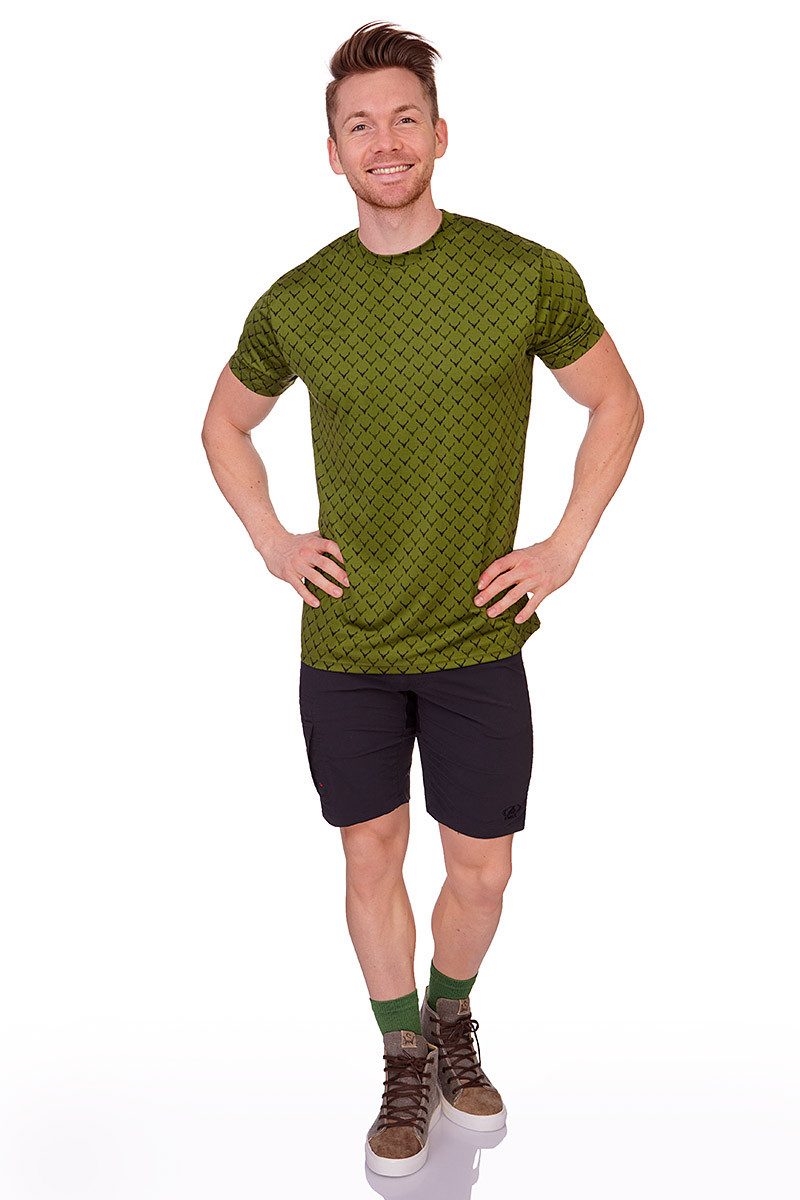 Tom Collins Trachtenshirt Funktionsshirt Herren - RONNIE - oliv