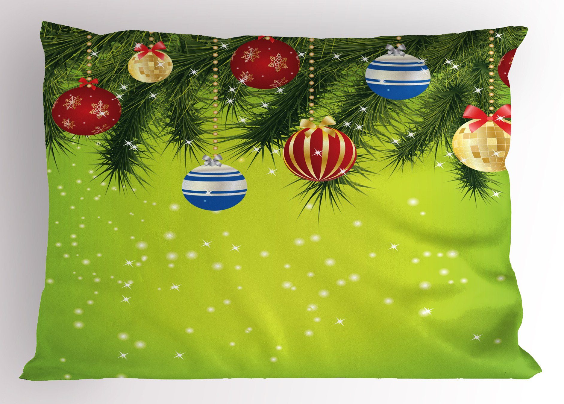 Kissenbezüge Standard Weihnachten Stück), Verzierungen Dekorativer Hängende Abakuhaus (1 Gedruckter Kissenbezug, Size King