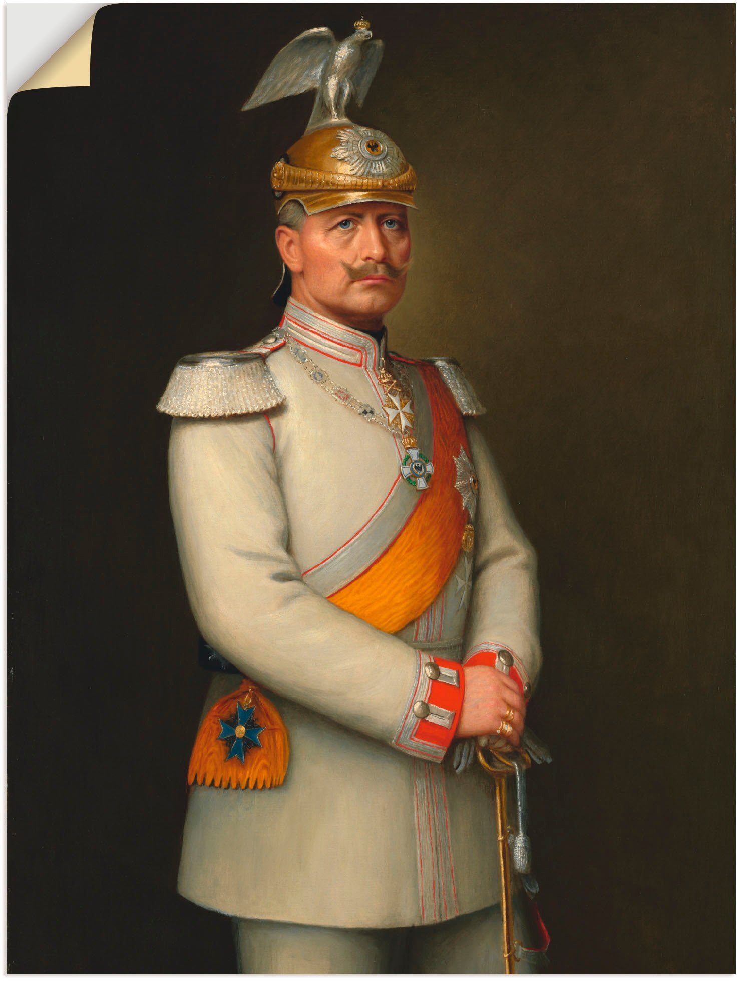 Artland Wandbild Bildnis Kaiser Wilhelm II., Menschen (1 St), als Leinwandbild, Wandaufkleber oder Poster in versch. Größen