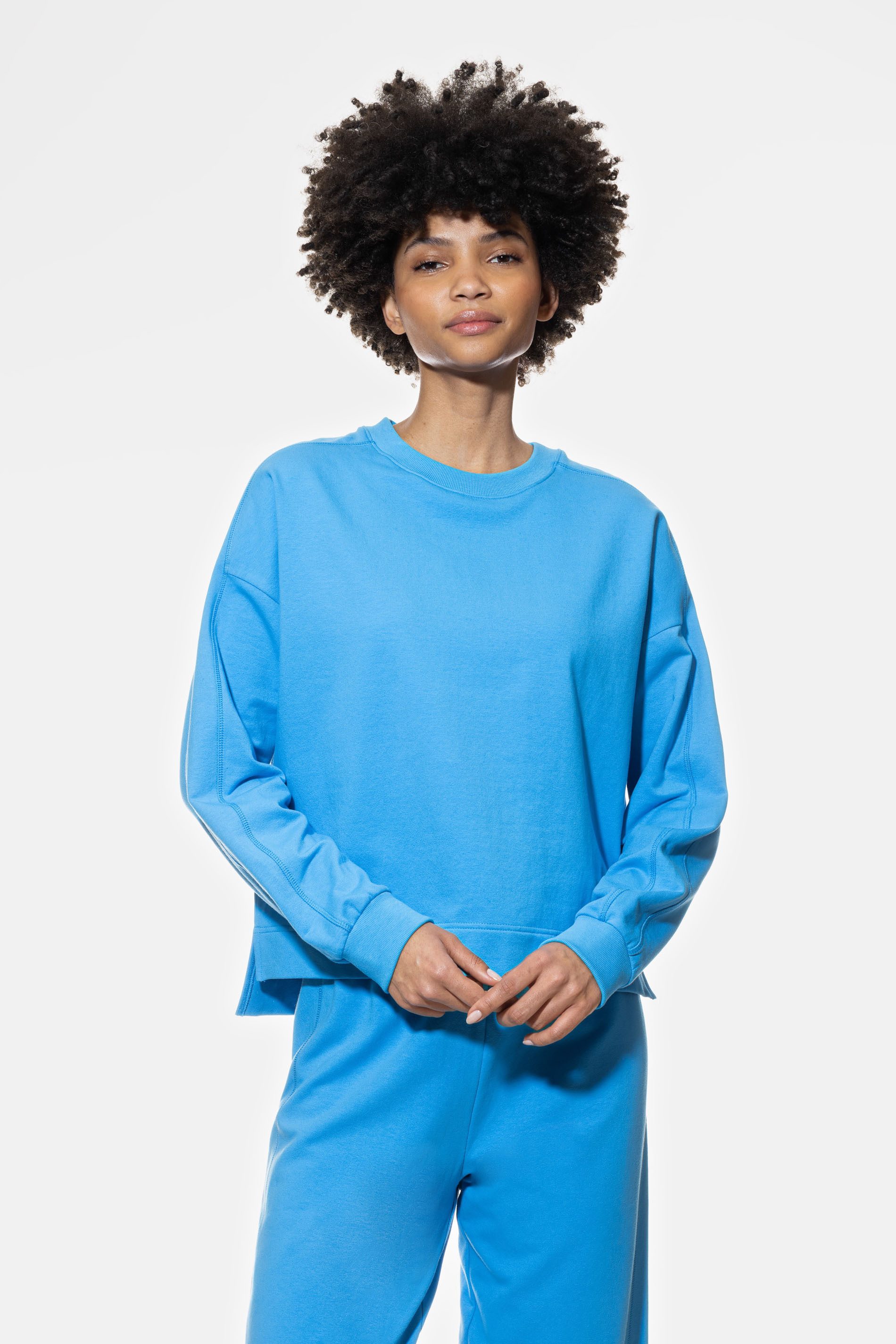 Mey Sweatshirt Mey Damen Sweatshirt Serie Cozy Love Uni (1-tlg)