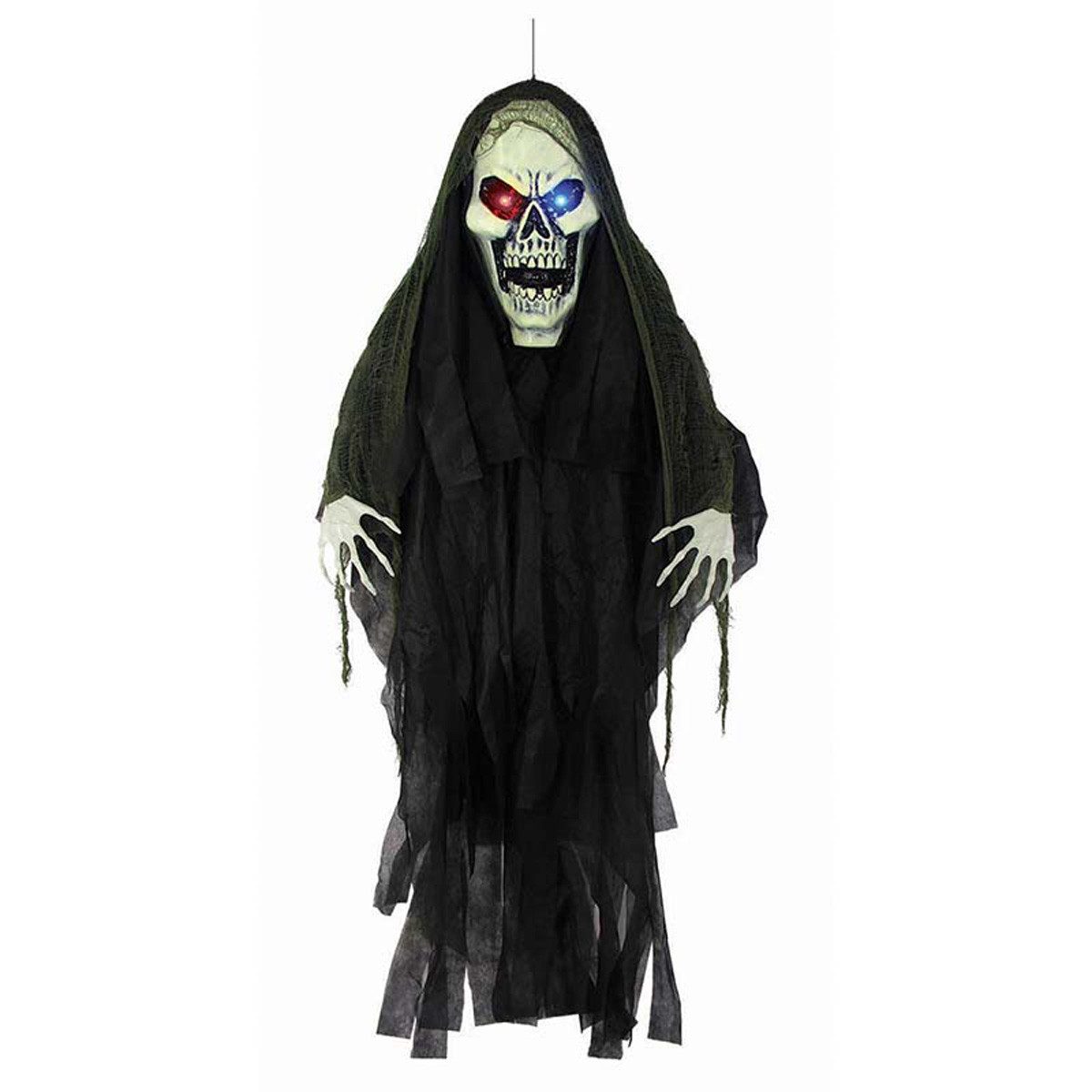 Rubies Niederlande b.v. Dekoobjekt Hängefigur Sensenmann mit LED Augen