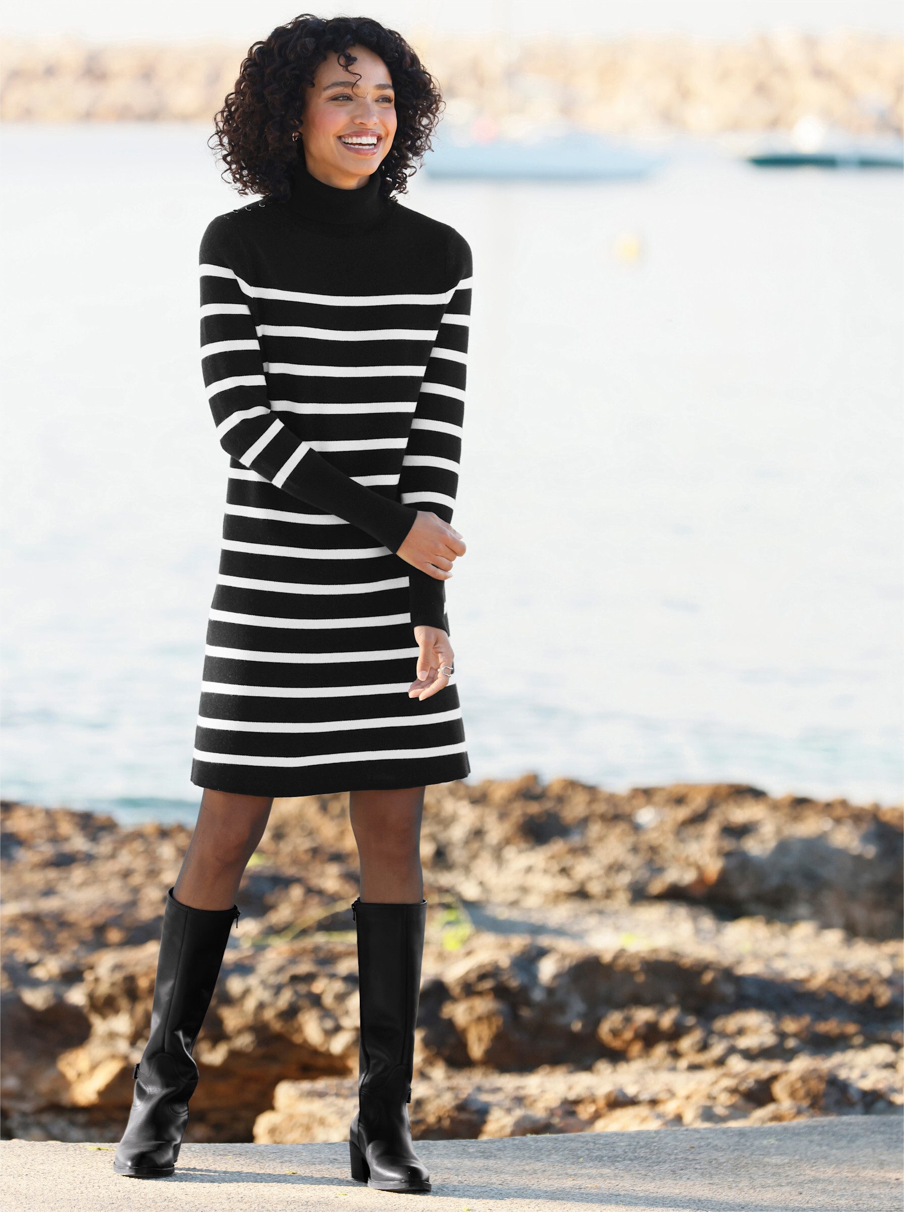 heine Etuikleid Strickkleid Langarm