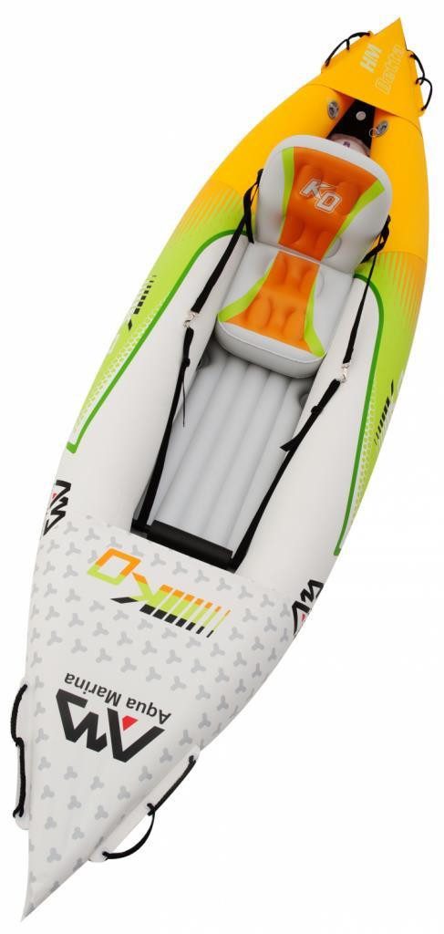 Aqua Marina Einerkajak Kajak 312x83 cm für 1 Person mit Luftsitz verstellbarer Lehne, für ruhige bis wildere Gewässer geeignet