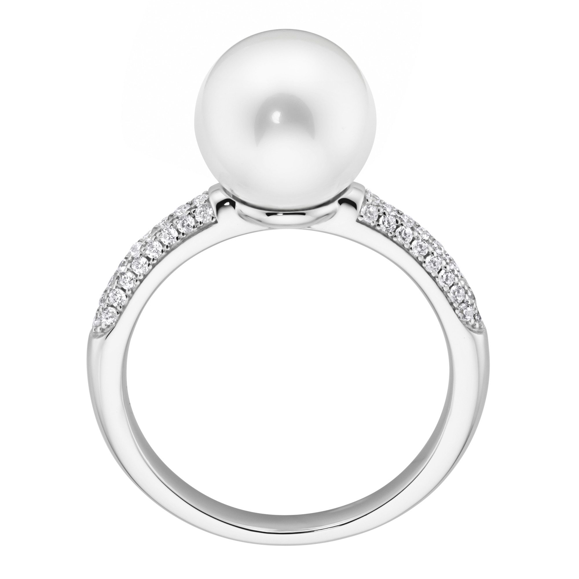 GIORGIO MARTELLO MILANO Perlenring mit Muschelkern-Perle und Zirkonia, Silb günstig online kaufen