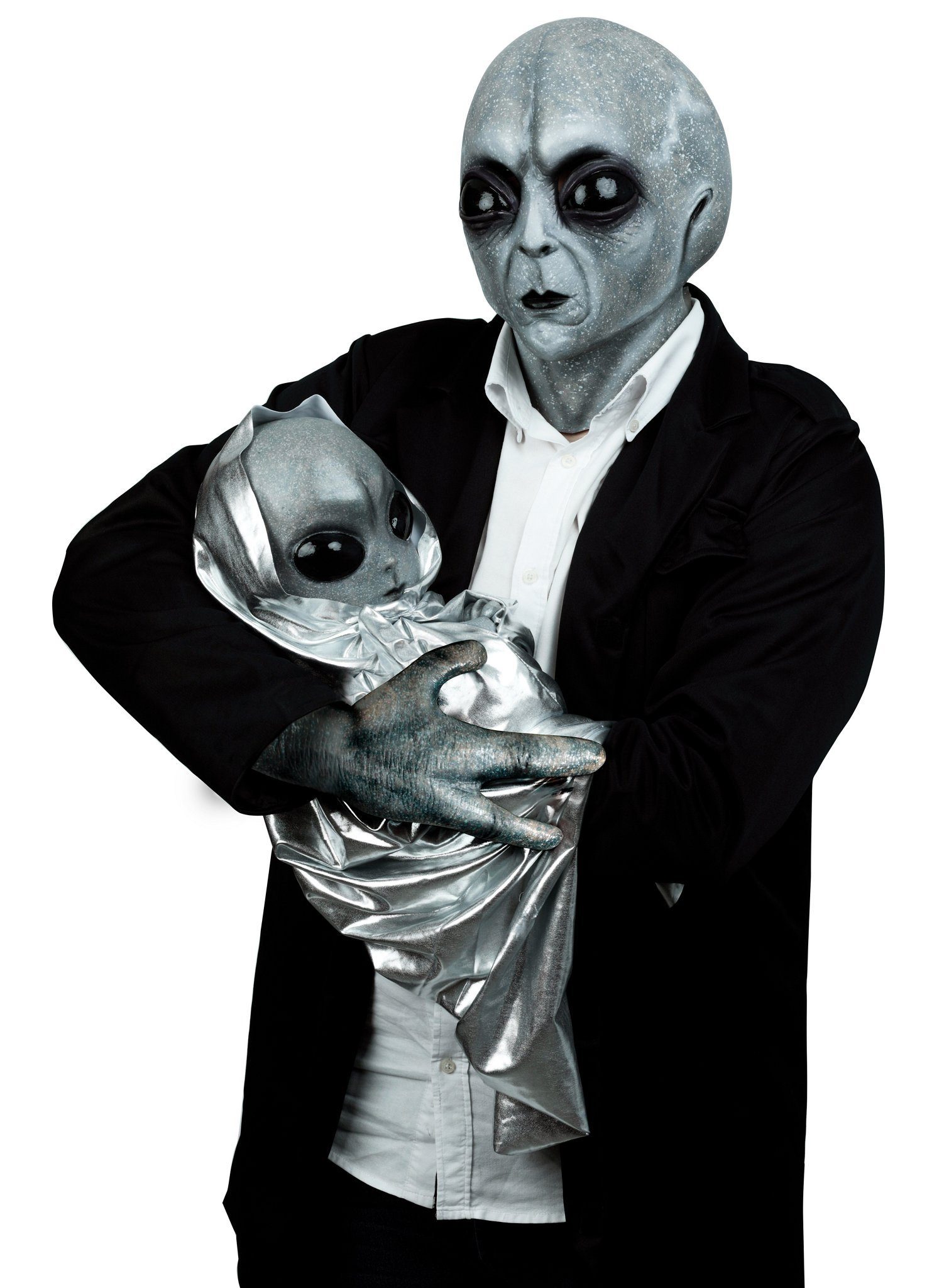 Ghoulish Productions Kostüm Alien Baby, Kleiner Außerirdischen-Nachwuchs als Kostüm-Accessoire