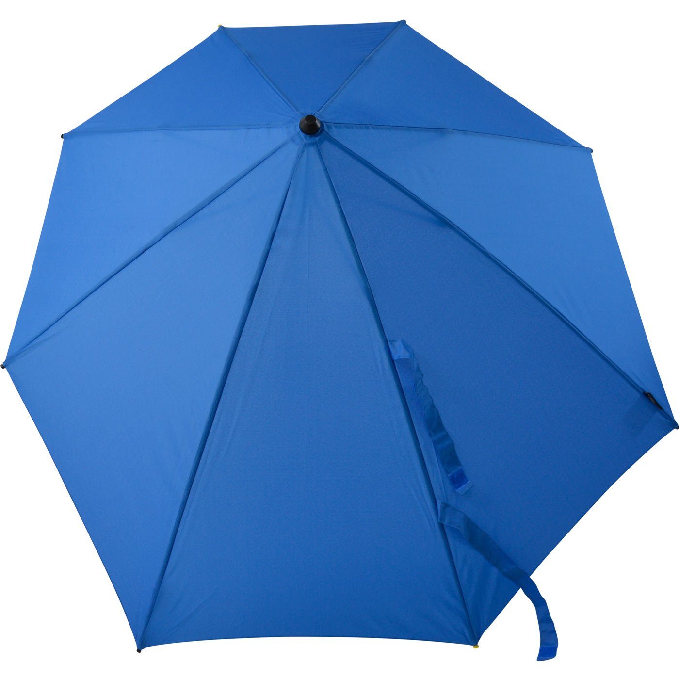 Impliva Stockregenschirm STORMaxi Sturmschirm aerodynamischer besondere der sich den dreht royalblau Wind, zu aus 100 Form in Schirm km/h durch hält seine Regenschirm, bis