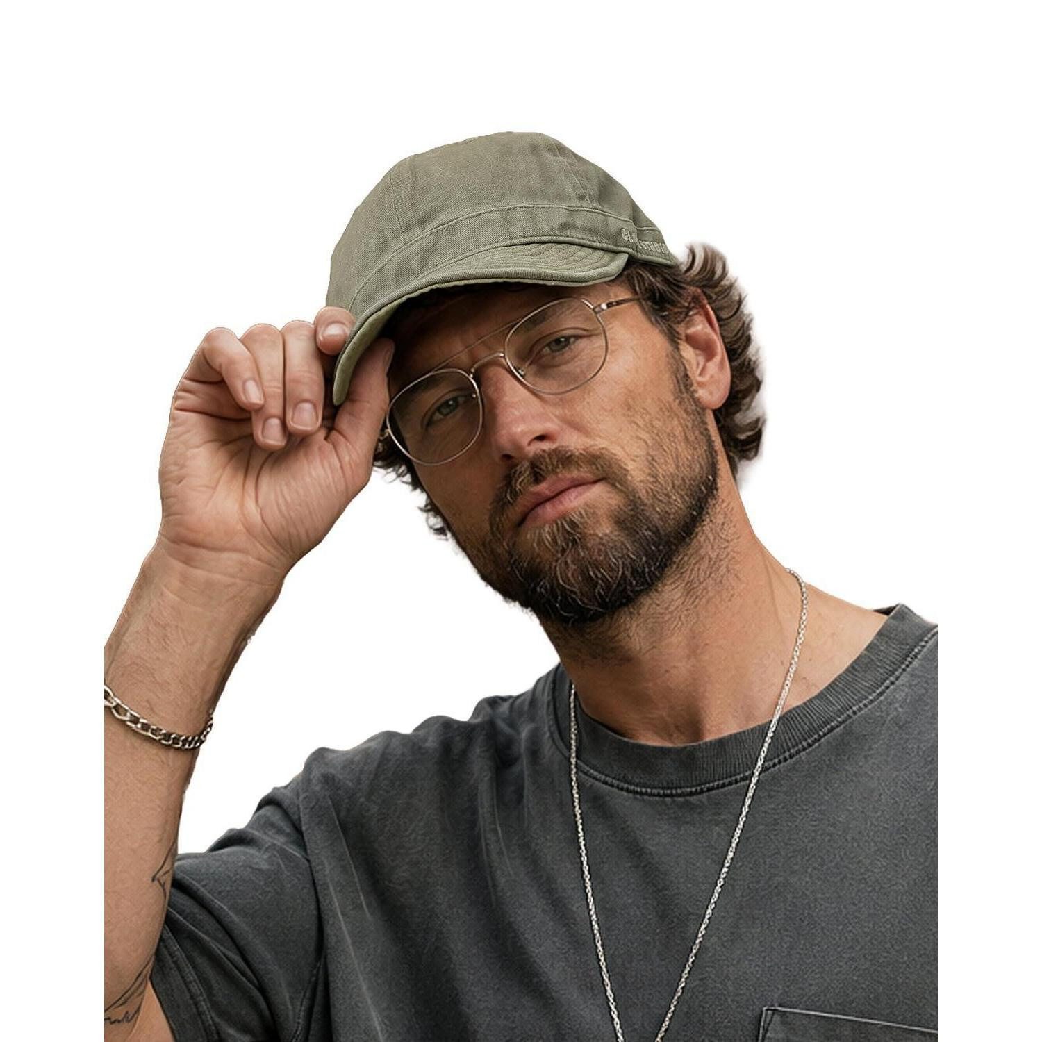 LuxusKollektion Baseball Cap Baseball Cap Short Brim Baumwolle (1-St)