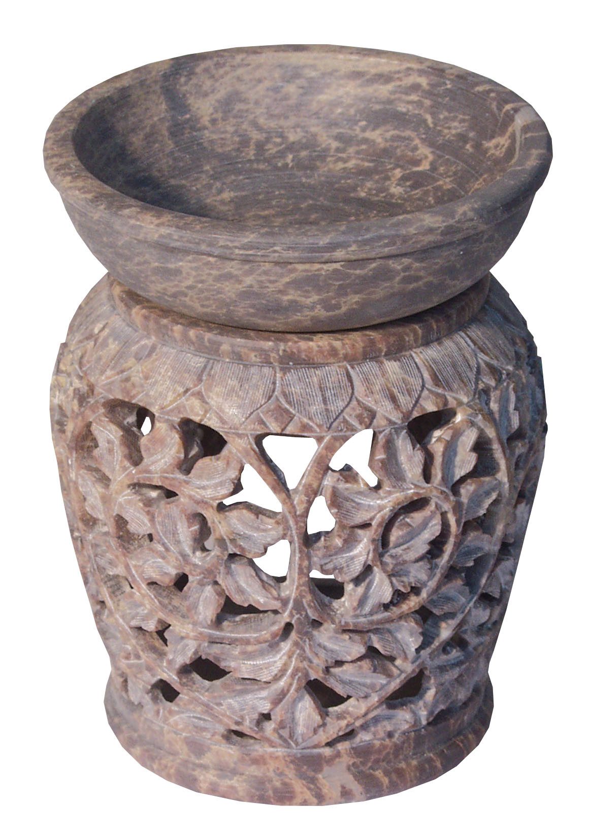 Saraswati Duftlampe Aromalampe "Blume" Speckstein 9x12cm günstig online kaufen