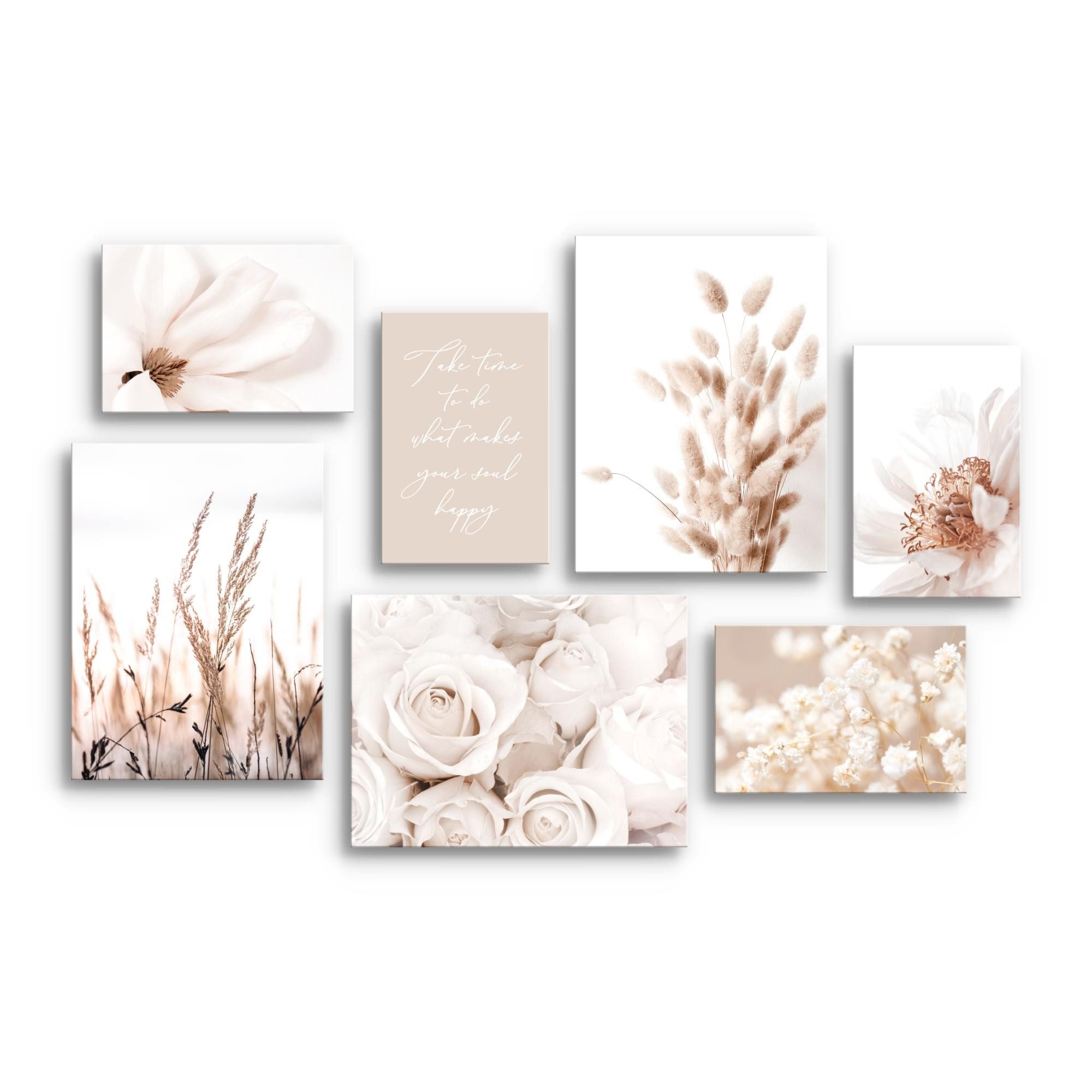 Novart Wandbild Boho Natur Blumen Beige günstig online kaufen