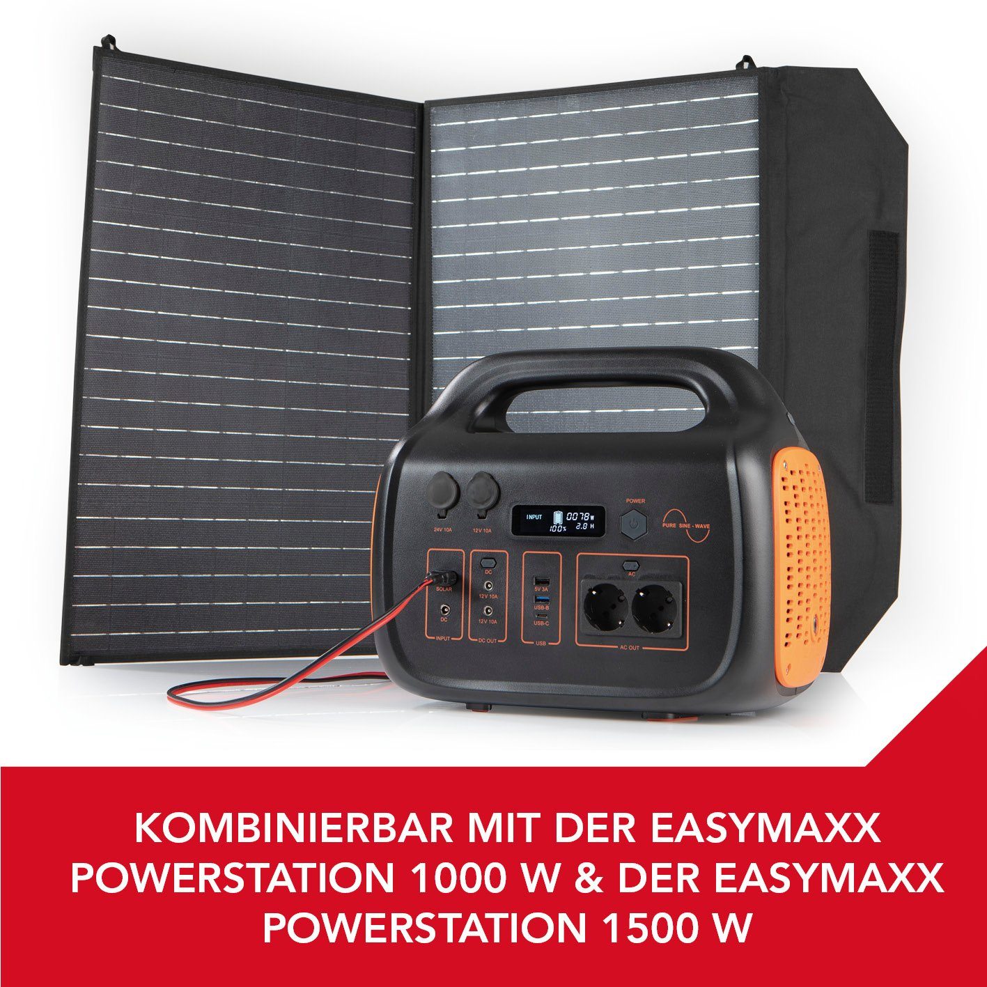 EASYmaxx Solarpanel faltbar - anthrazit - Solar Panel