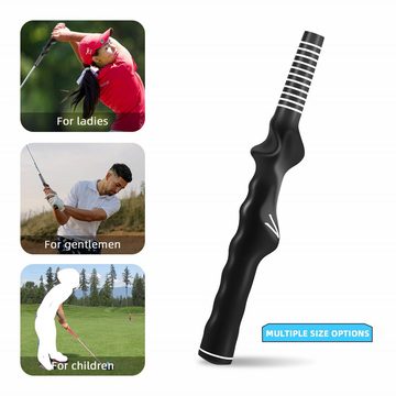 Silberstern Schwungtrainer Golfgriff-Links- und Rechtsschwung-Trainingsgerät, 1-tlg., Golf-Gummi-Übungshilfsgriff (schwarz)