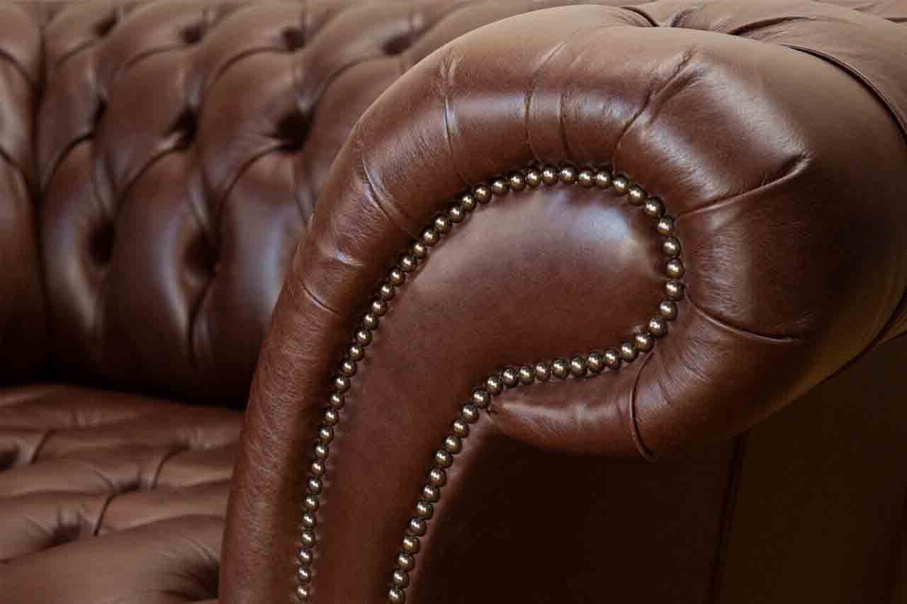 JVmoebel Chesterfield-Sessel Moderne Couch im Lederlook mit brauner Farbgebung und hohem Komfort (Packung, 1-St., Sessel), Made in Europa