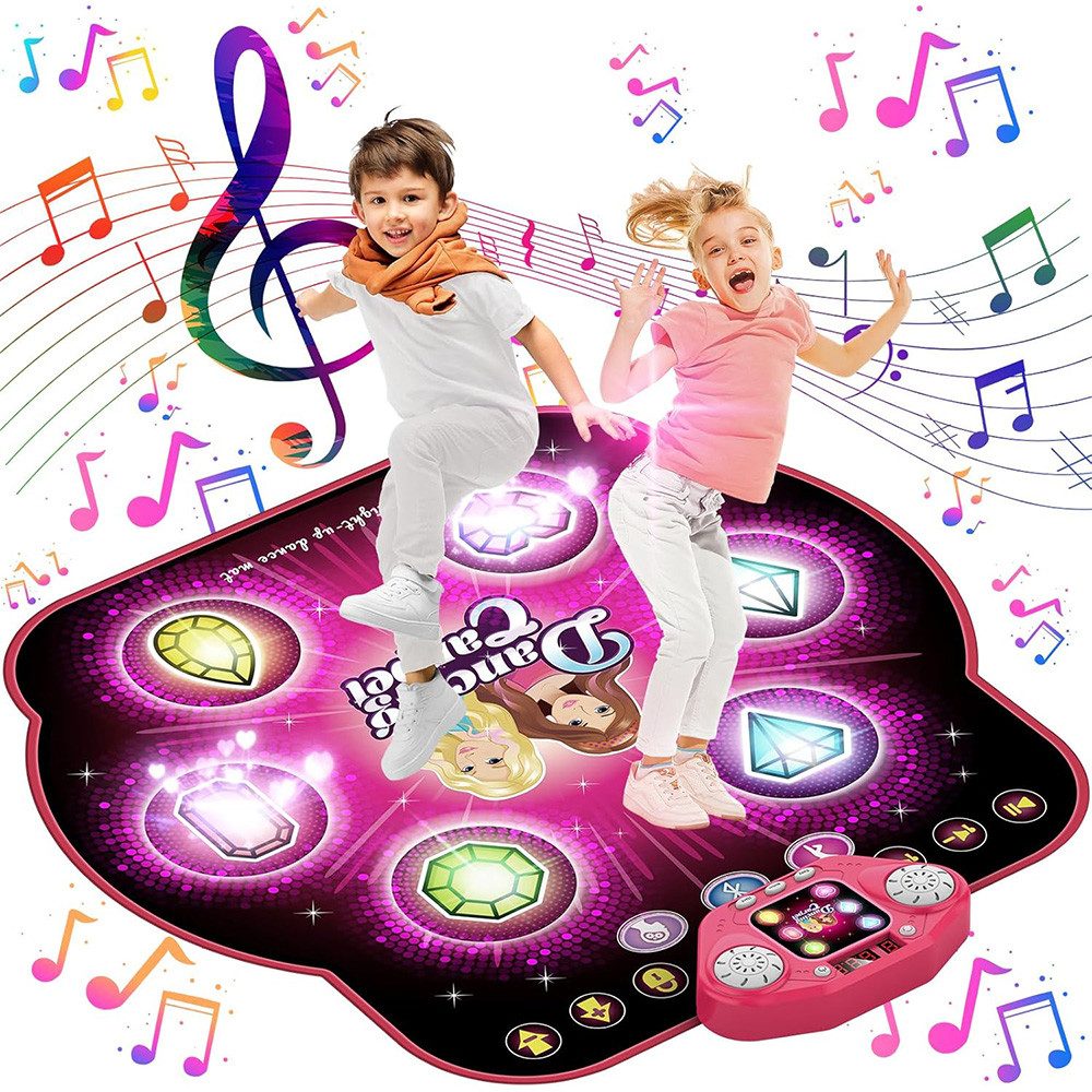 Topcony Tanzmatte Kinder mit Bluetooth mit 6 Leuchtpfeilen Tanzmatte (Musik Weihnachten Geburtstag Kinderspielzeug, 1 St., LED Integrierter)