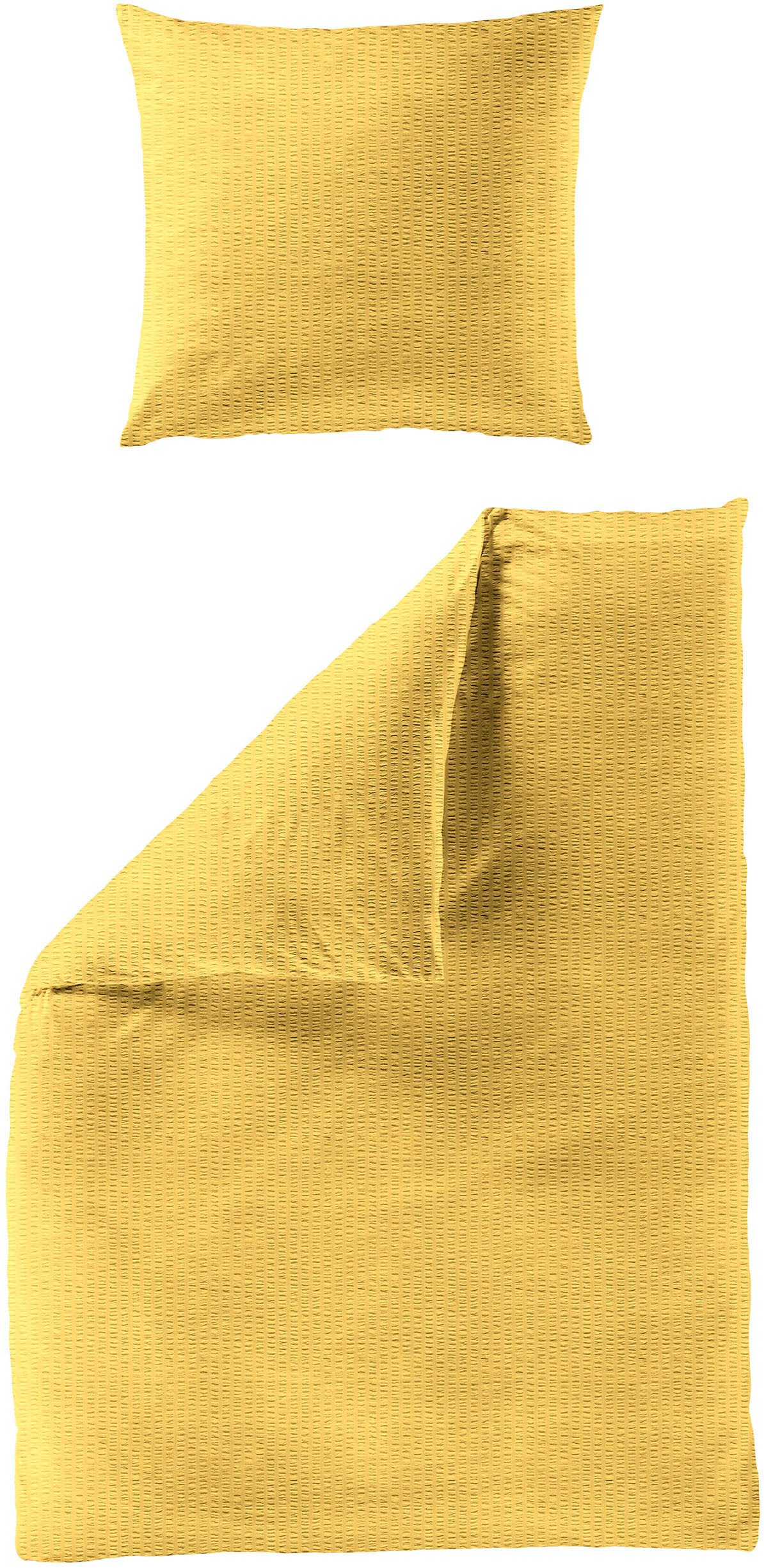 BIERBAUM Bettwäsche Chic Uni, Seersucker, 2 günstig online kaufen