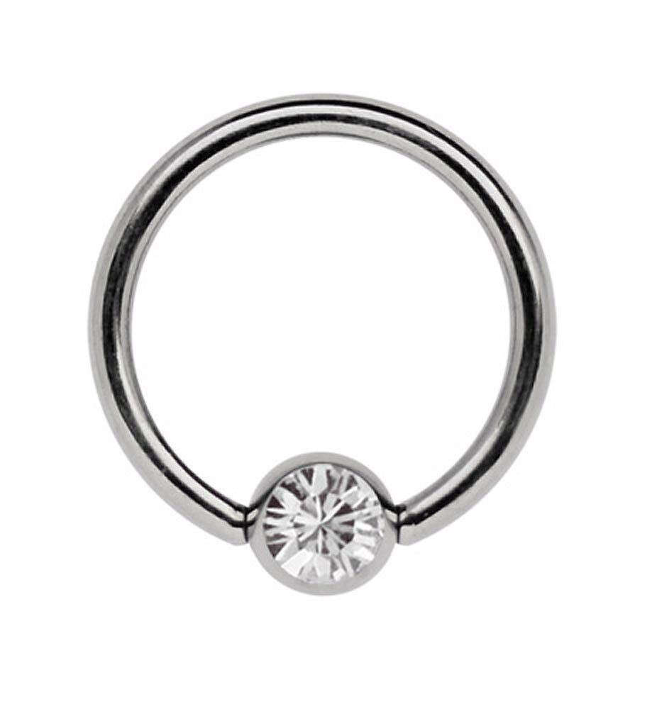 Adelia´s Brustwarzenpiercing Piercing - Brustwarzenpiercing Titan Zirkonia, mit Zirkonia, Ø 10 mm, 1,6 mm Stärke, Titan