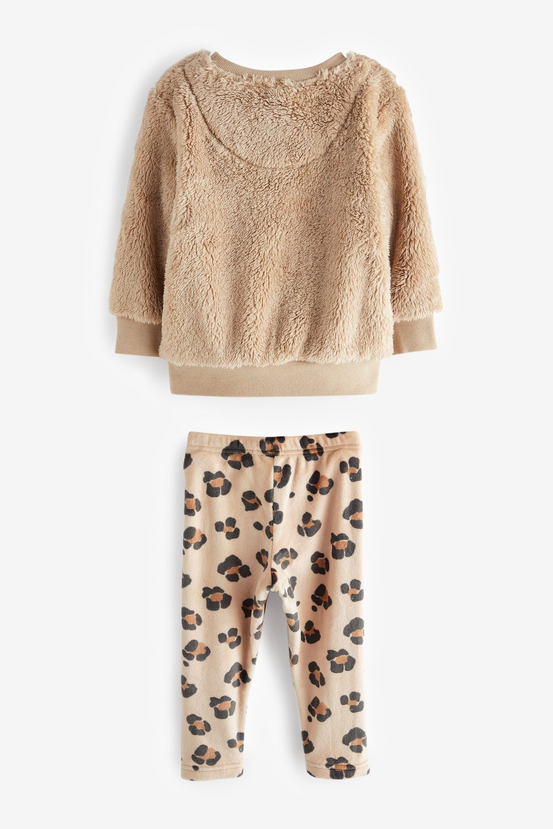 Kuscheliger Brown Next Fleece-Pyjama (2 Bear tlg) Pyjama