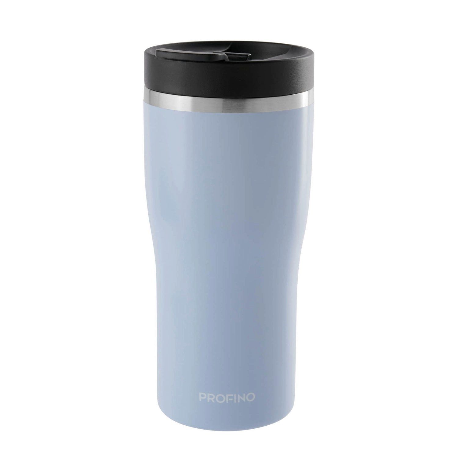 Profino Thermobecher BARISTA, hellblau, Edelstahl, Kunststoff