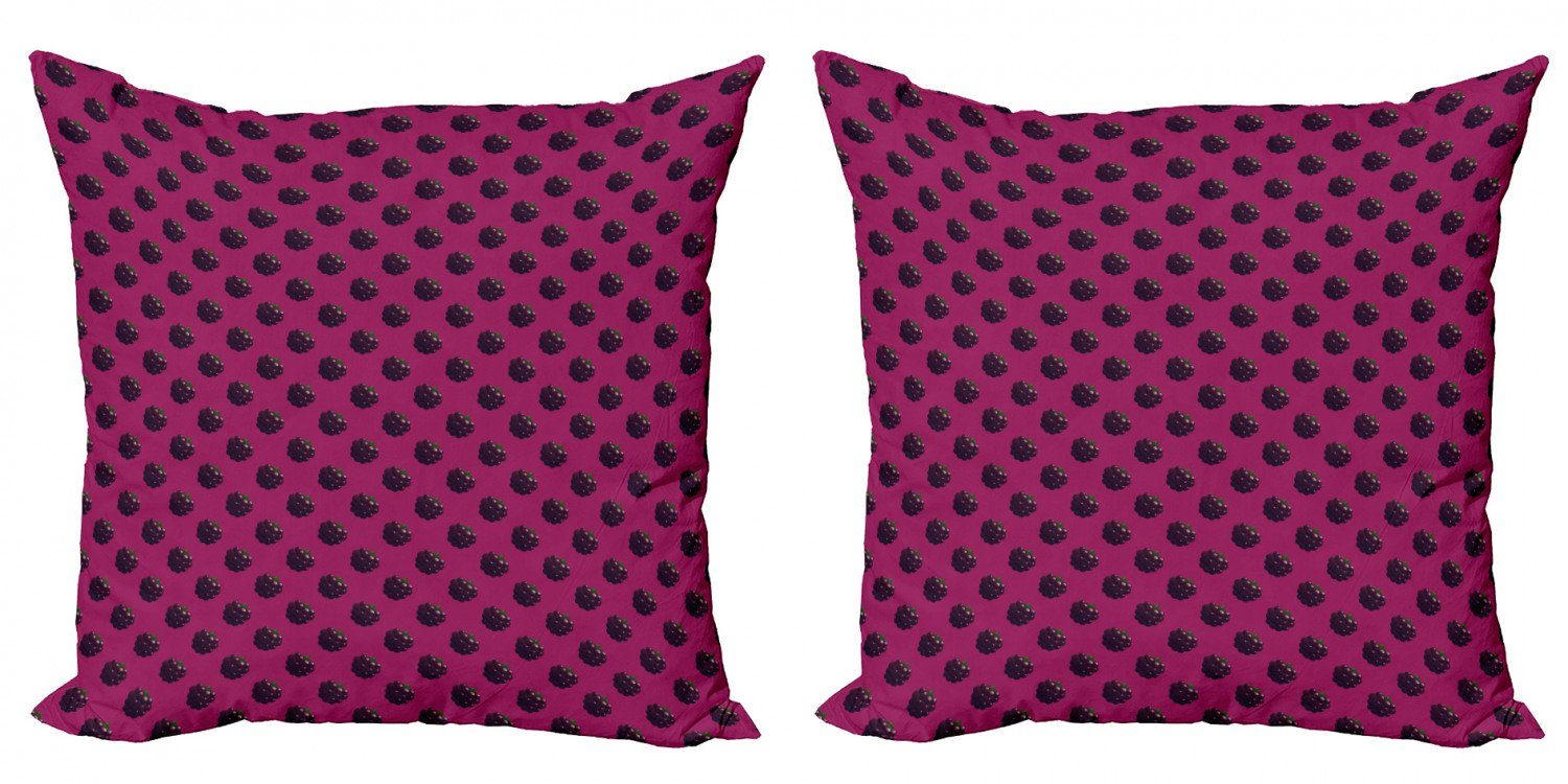 Kissenbezüge Modern Accent Doppelseitiger Digitaldruck, Abakuhaus (2 Stück), Natürliche Farbe saftige Brombeeren