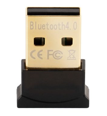 Poppstar USB Bluetooth 4.0 Adapter Stick zum Nachrüsten USB-Adapter zu USB 3.0 Typ A, Plug & Play für PC Windows, Notebook, Reichweite bis 20m