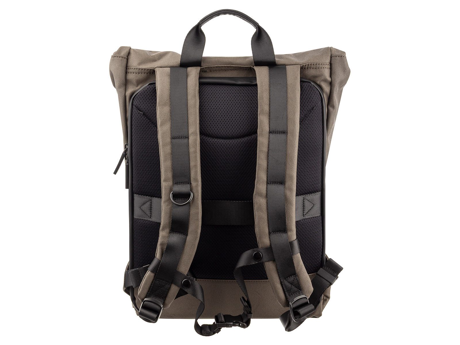 H2ND Cityrucksack CL.12683 Backback Canvas Style BERLIN (Stück, 1-tlg., 1), N otebookfach bis 15 Zoll