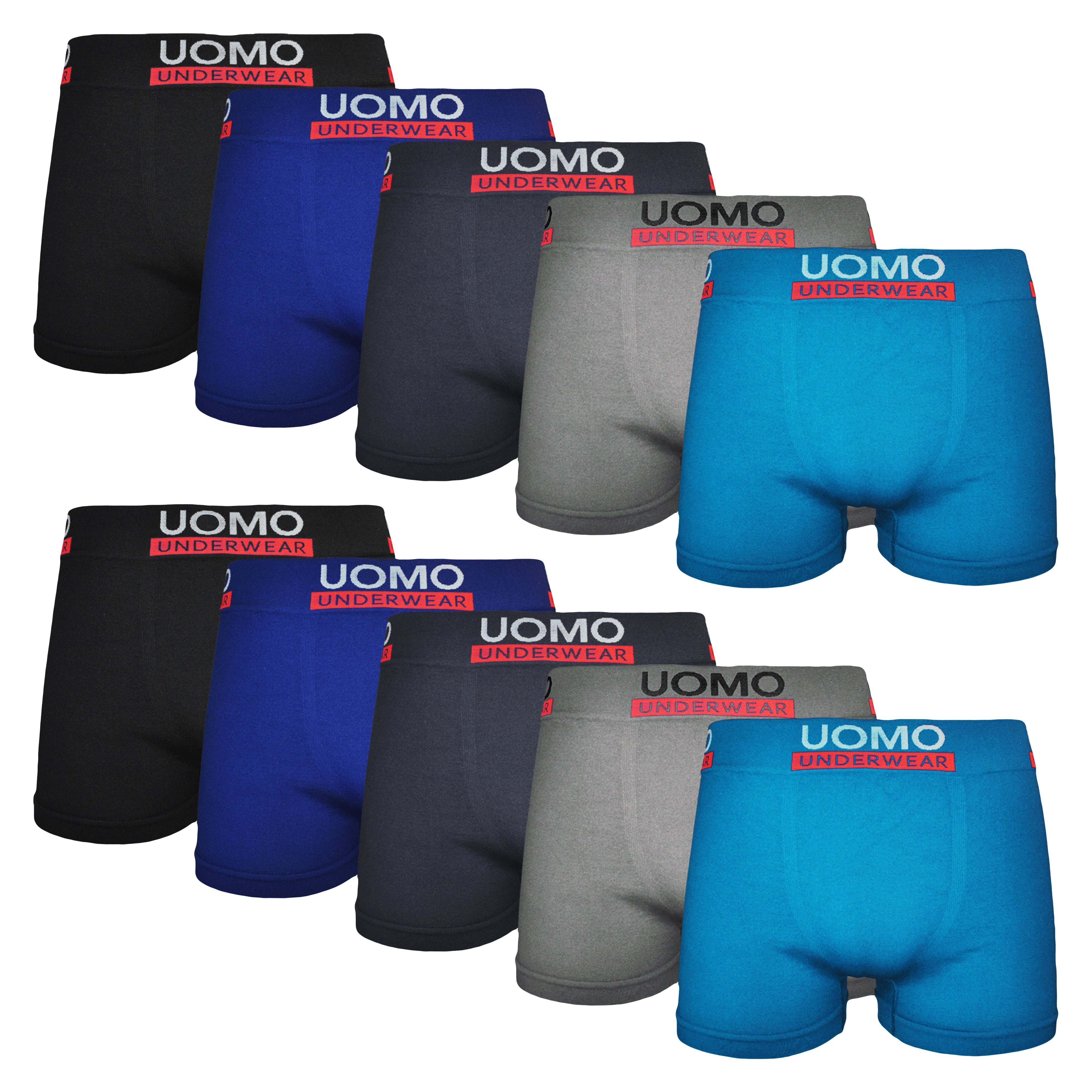 TEXEMP Boxershorts 5 bis 10 Herren Boxershorts Microfaser Unterwäsche Unterhose Retro (Spar-Pack, 10-St) Seamless
