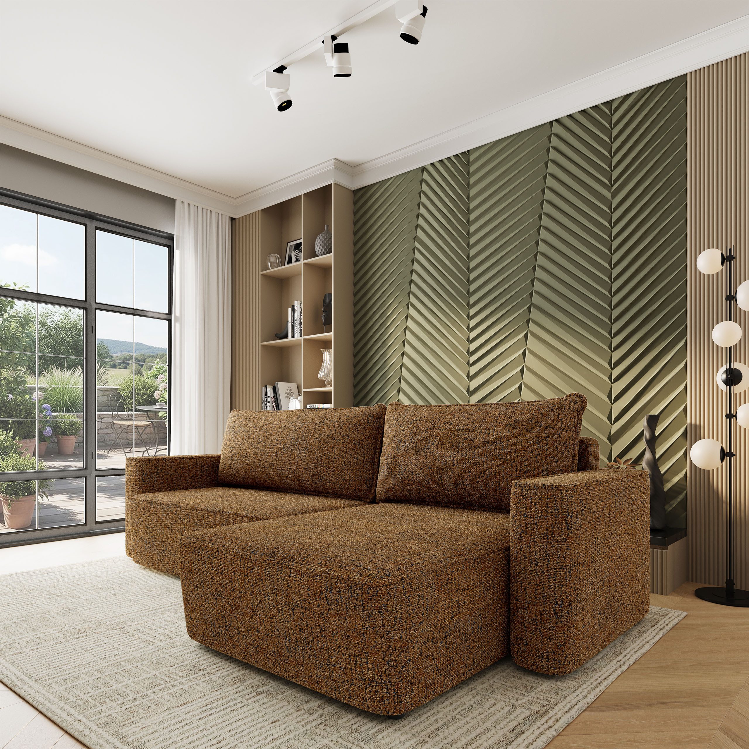 Masseno Ecksofa BELARO mit Schlaffunktion L-Form, Sofa mit Bettkasten