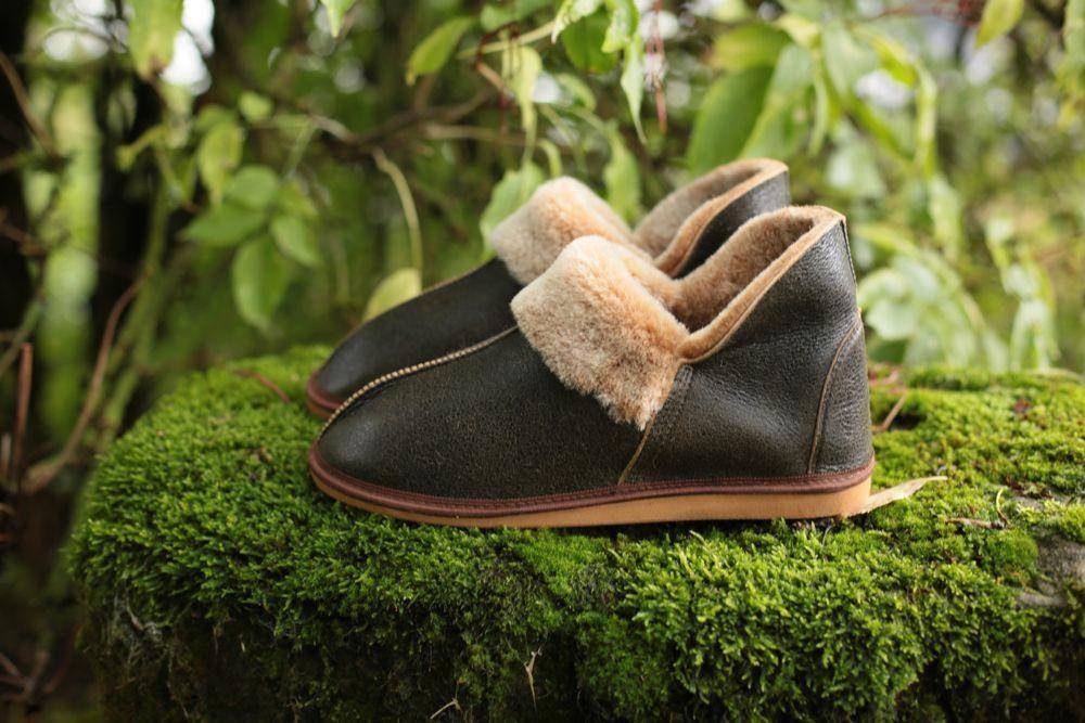 Hollert Jungle Hausschuh Hüttenschuhe Unisex Hausschuhe Merino Schaffell
