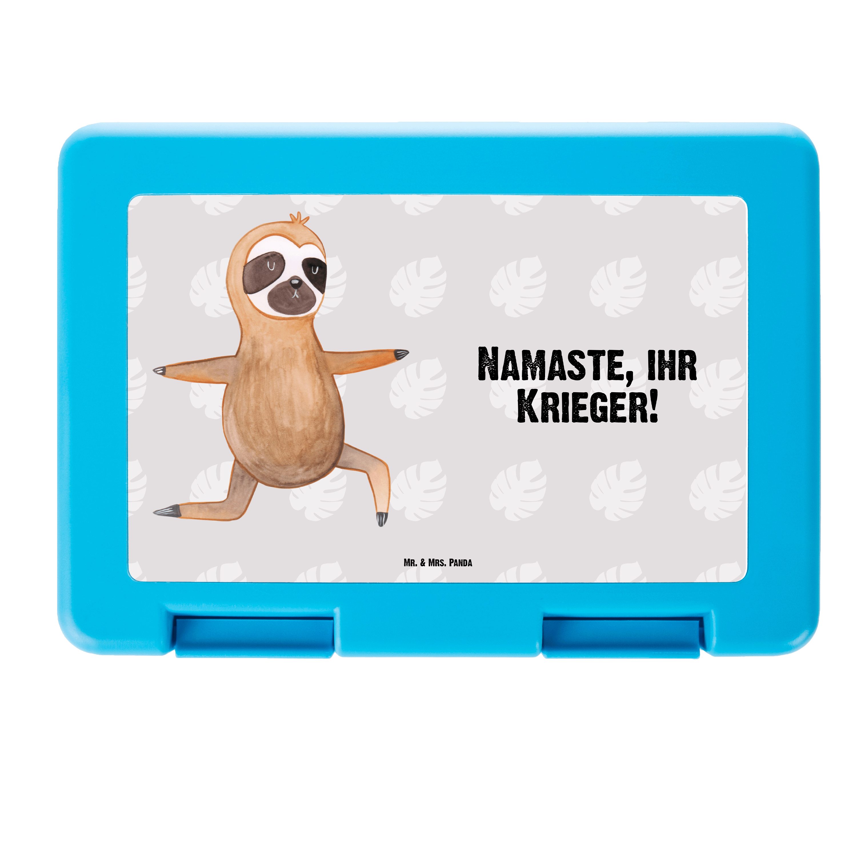 Premium & Geschenk, Br, Mr. Pastell - - Panda Yoga Kunststoff, Faultier Meditation, Mrs. Grau Brotzeitbox, (1-tlg) Butterdose