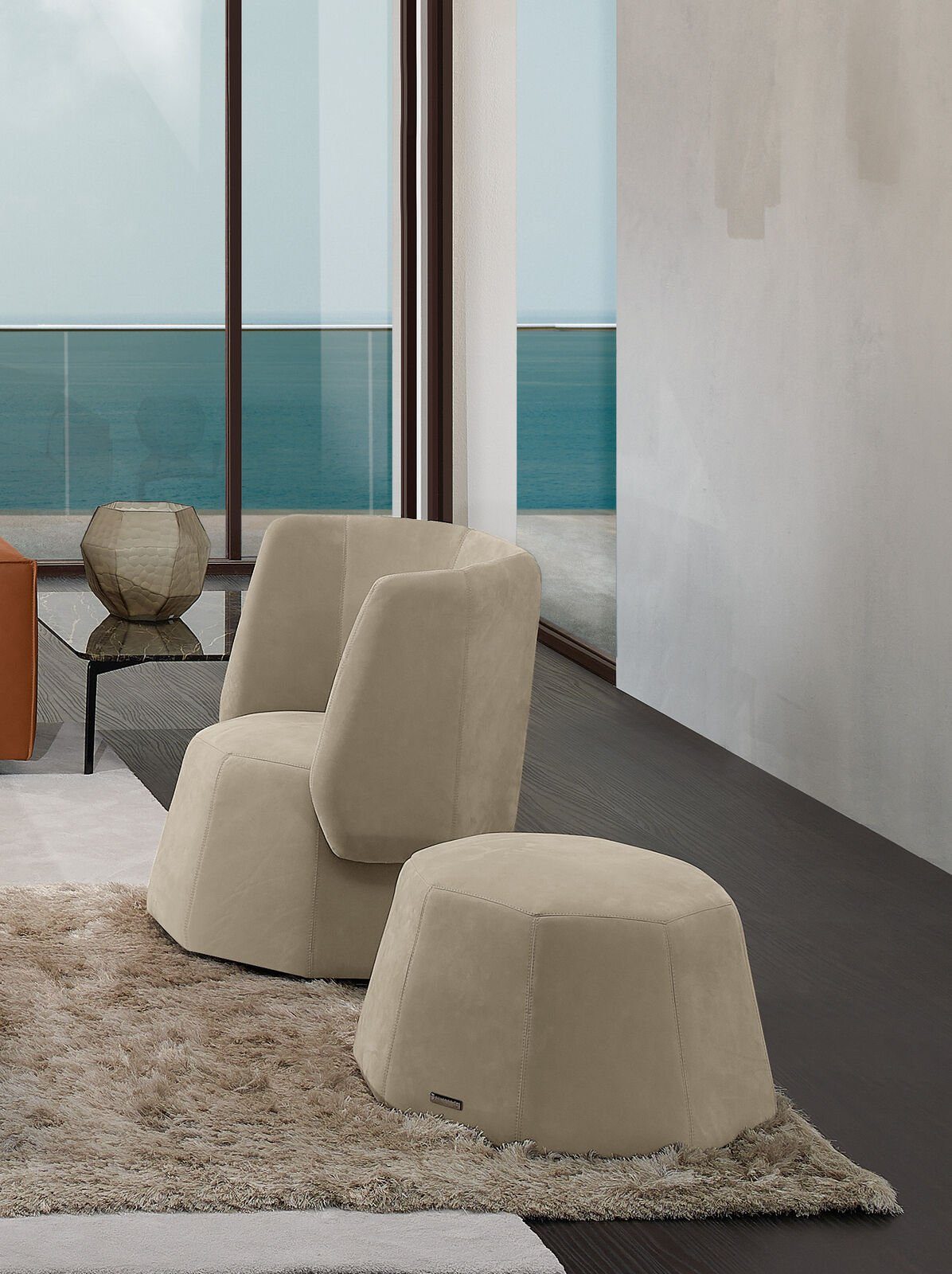 Wohnzimmer Holz Design Hocker JVmoebel Luxus Möbel Italienische Modern Hocker