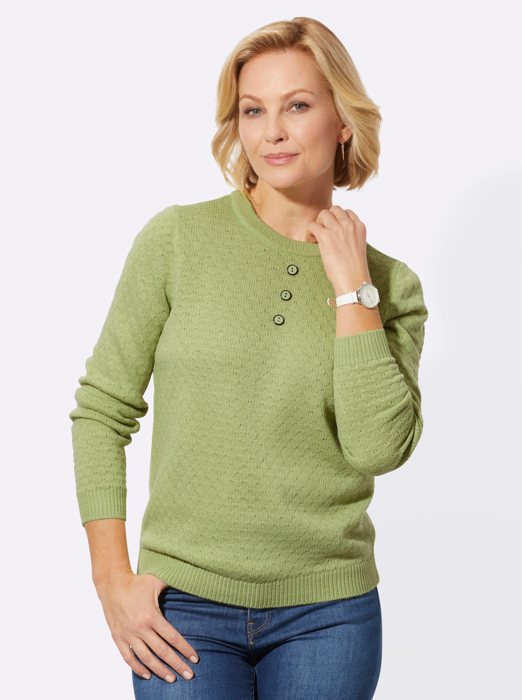 Strickpullover Pullover Langarm Struktur