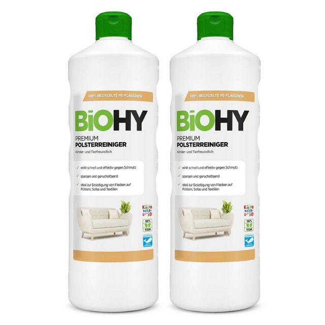 BiOHY BiOHY Premium Polsterreiniger 2er Pack (2 x 1 Liter Flasche) Polsterreiniger (2-St)