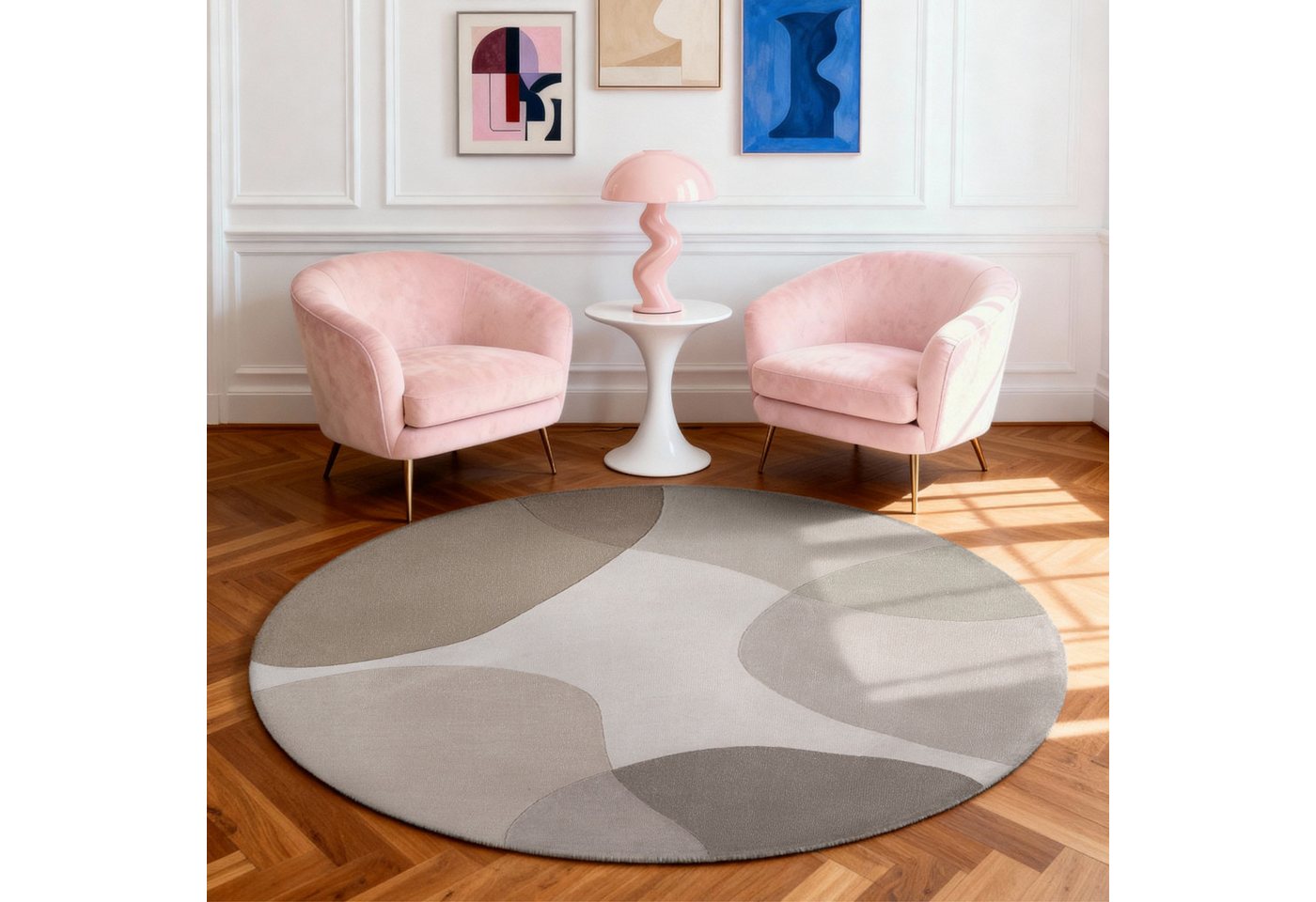 Ted Baker Wollteppich Clarissa, auch in rund, Höhe: 11 mm, Wolle, Abstrakt, Natur, Wohnzimmer, Schlafzimmer, Modern, Geometrisch