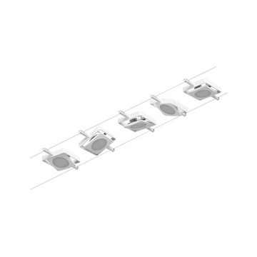 Paulmann Deckenleuchte LED Seilsystem Basisset Macled in Weiß und Chrom 5x 4,5W 1250lm, keine Angabe, Leuchtmittel enthalten: Ja, fest verbaut, LED, warmweiss, Seilsystem