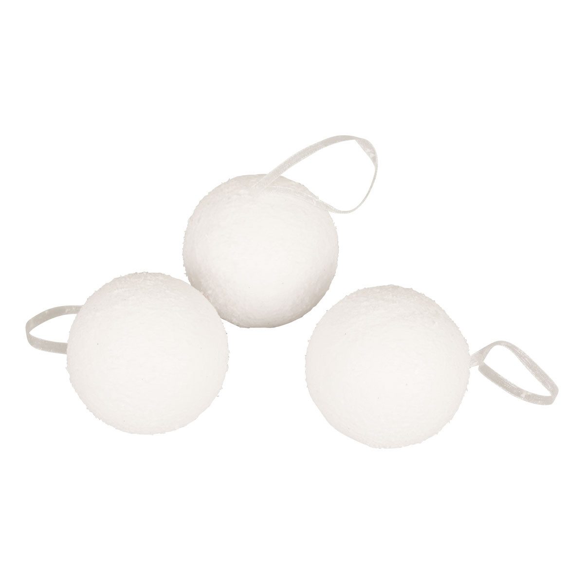 Kaemingk Schneemann Schneeball-Dekoration zum Aufhängen für Winter- und, 6 Stück