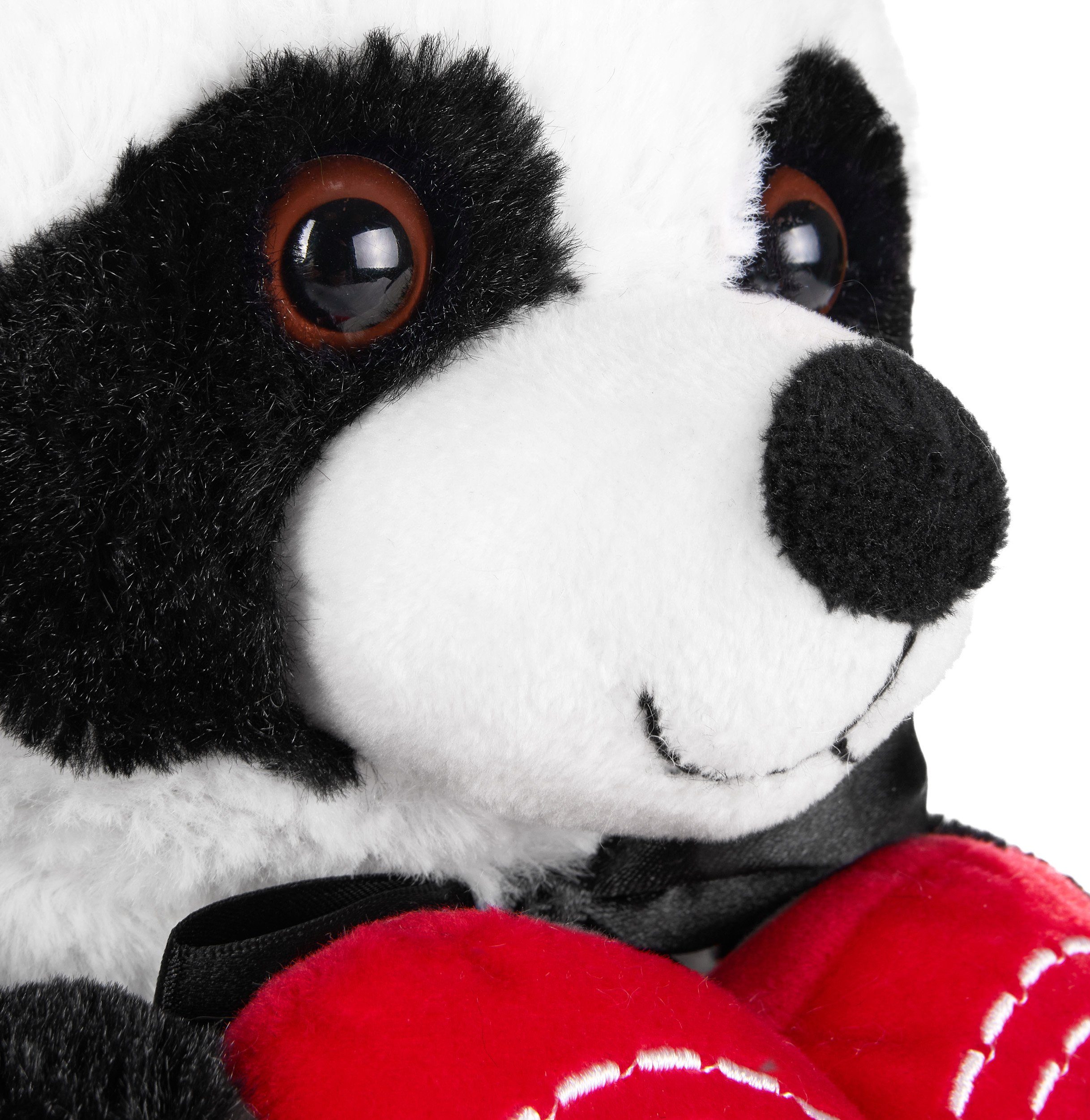 BRUBAKER Kuscheltier Panda Teddy Plüschbär mit Herz Rot Ich Liebe Dich (1-St., Geschenk-Set), 25 cm, Pandabär Kuscheltier - Teddybär Plüschteddy Schmusetier