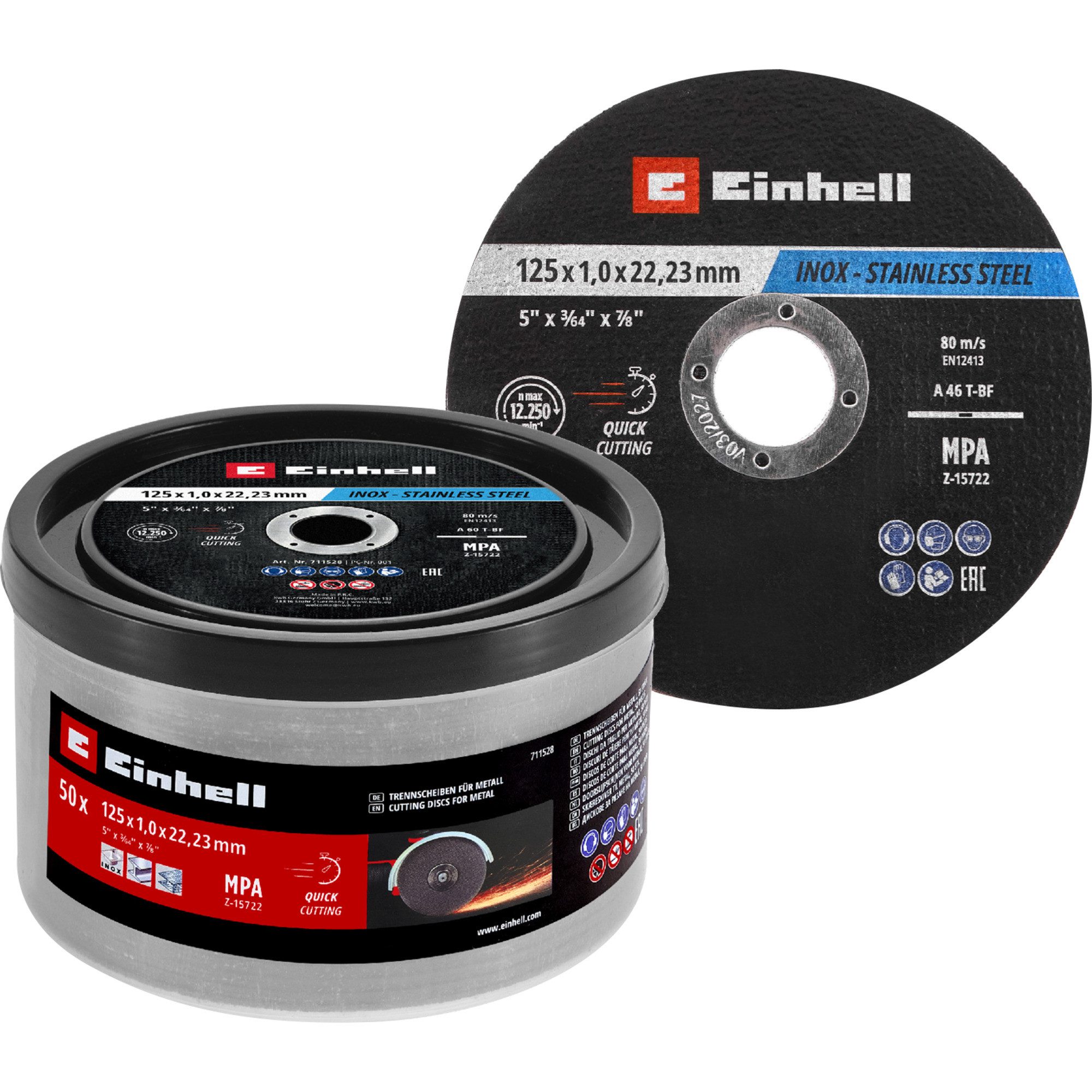 Einhell Sägeblatt EINHELL Trennscheibe dünn, Ø 125 x 1,0mm, 50