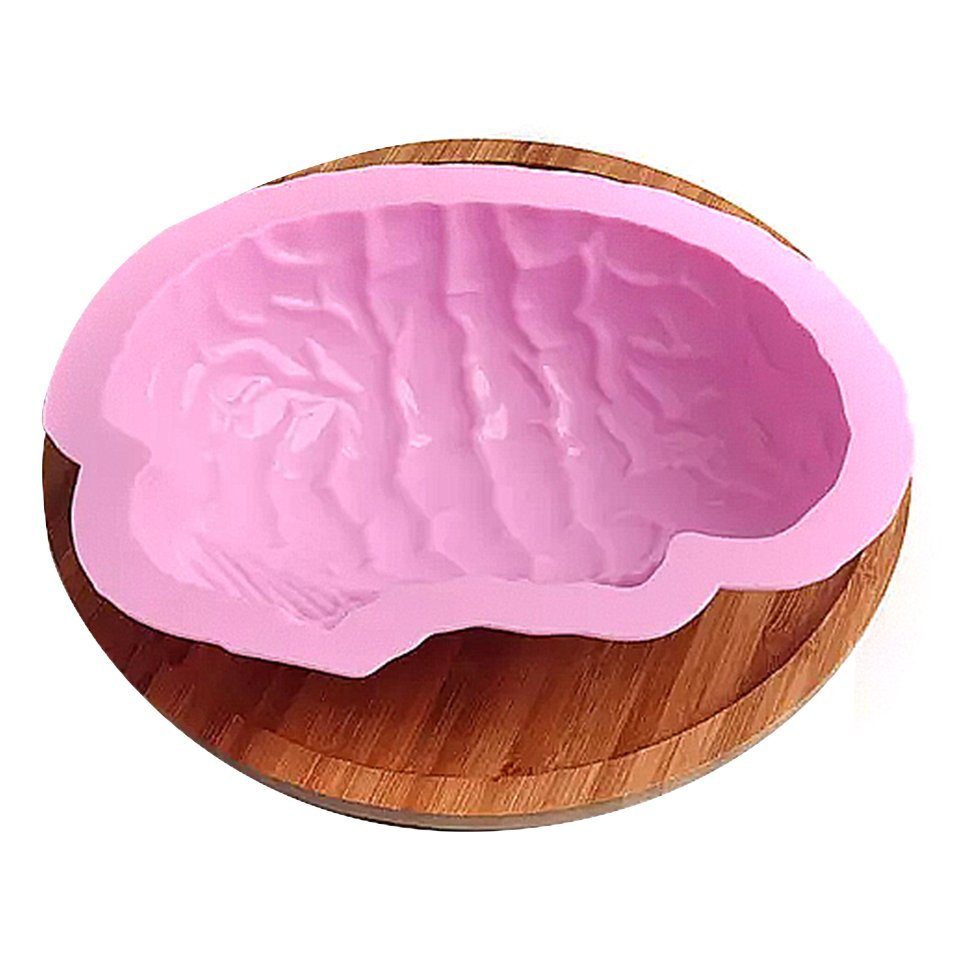 Metamorph Silikonform original in Mit Gehirn Silikon (1-tlg), 600, Backen Pudding Backform für gelingt zum aus Gehirngröße Silikonform Gehirn der und