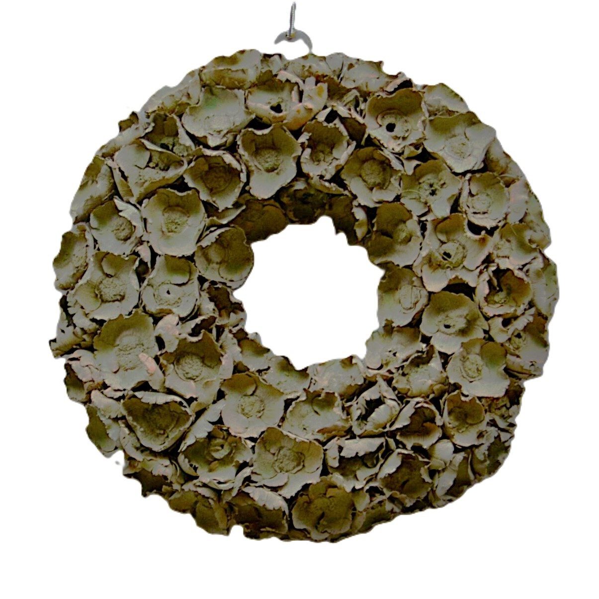 Couronne Dekokranz Kranz Deko Hängekranz Natürlich Khaki Grün 40 cm, Naturmaterialien in Handarbeit gefertigt