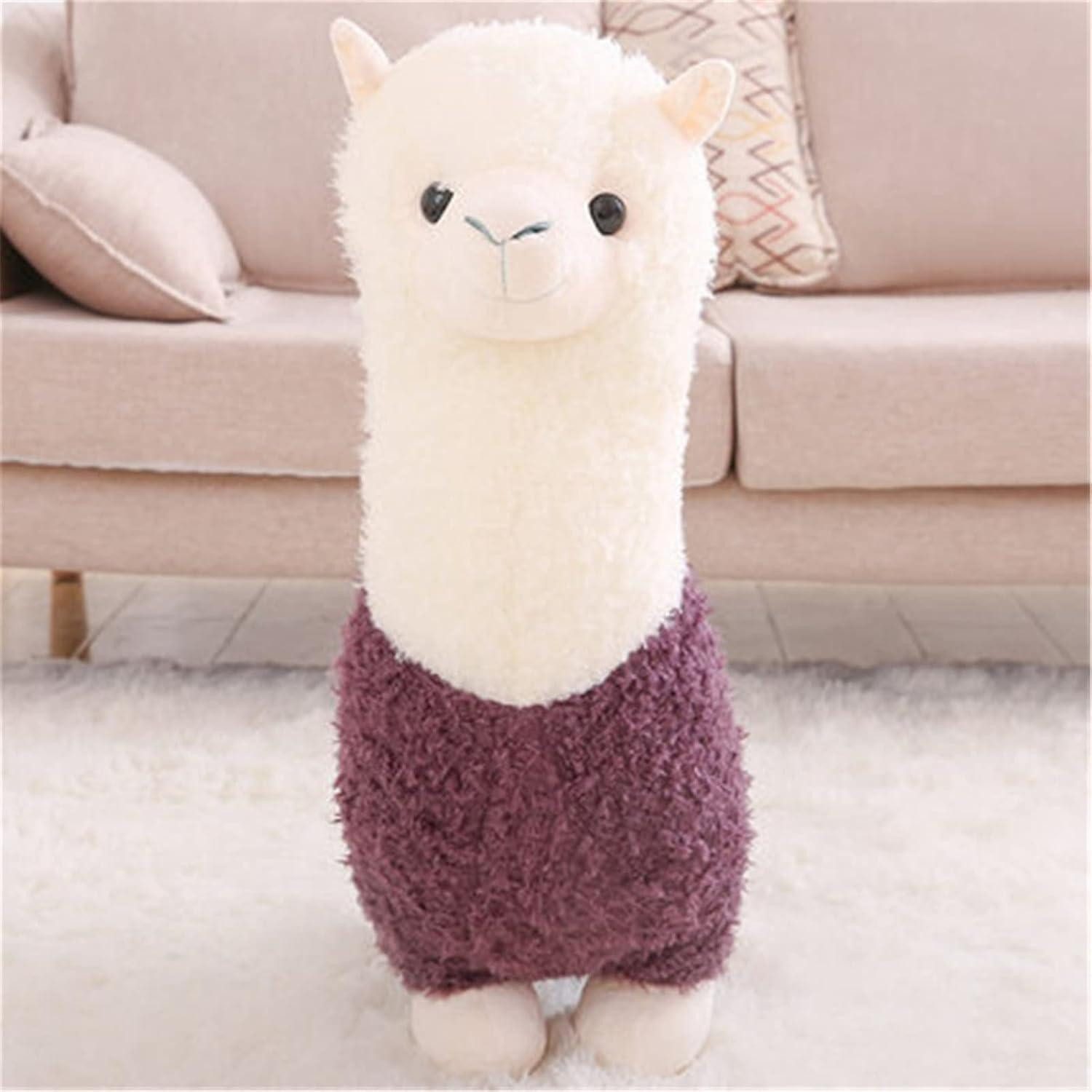 LuxusKollektion Kuscheltier Plüschtier Alpaka Stofftier Kuscheltier Plüsch Spielzeug Violett 55 cm