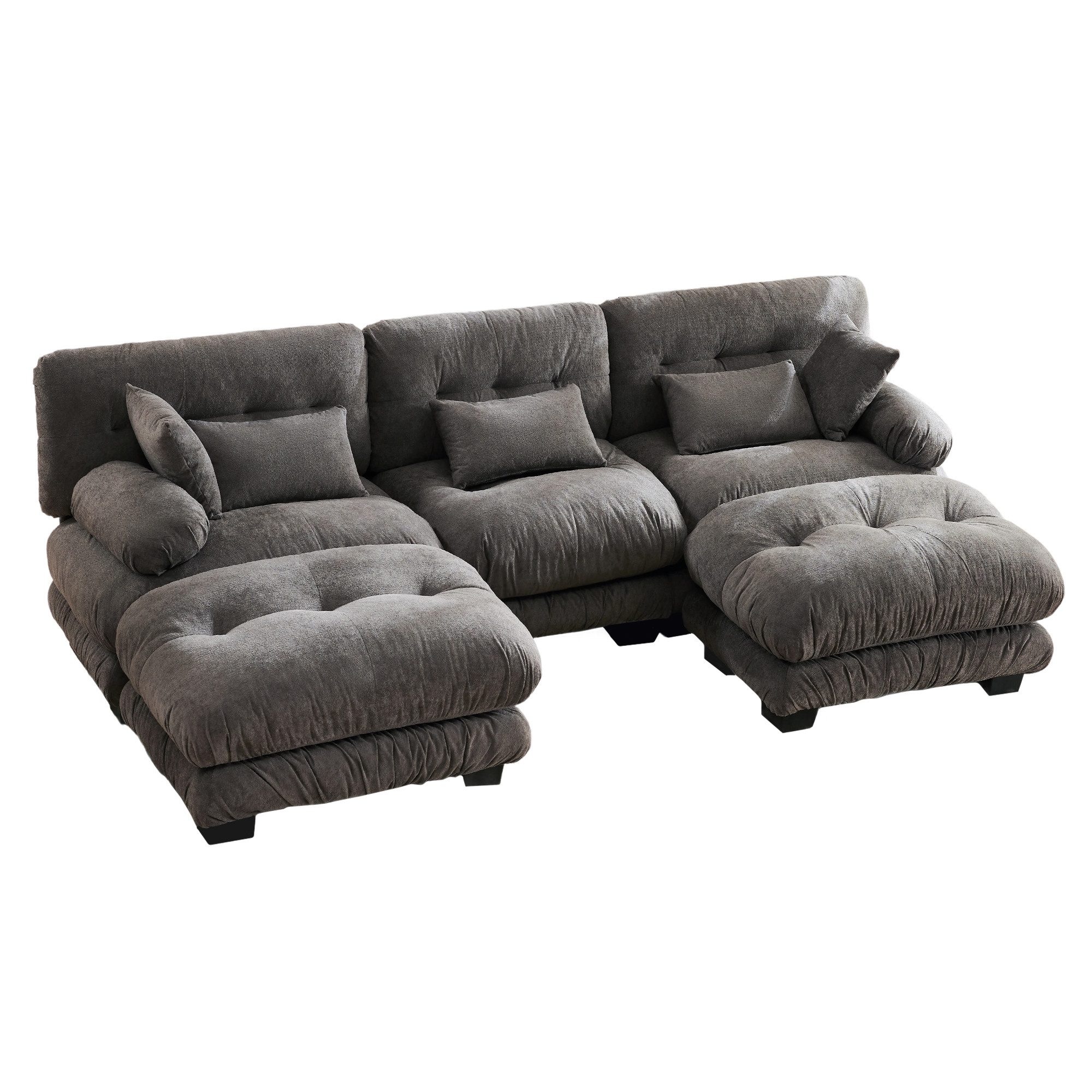 KLAM HOME Sofa Ecksofa Loungesofa 5-Sitzer-Sofa günstig online kaufen