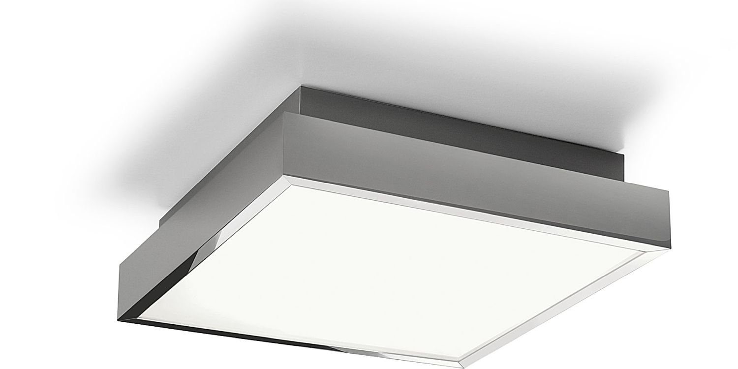 integriert, BASSA, LED Licht-Erlebnisse Neutralweiß, Deckenleuchte Chrom LED in Modern Badezimmer Deckenlampe IP44 fest Metall